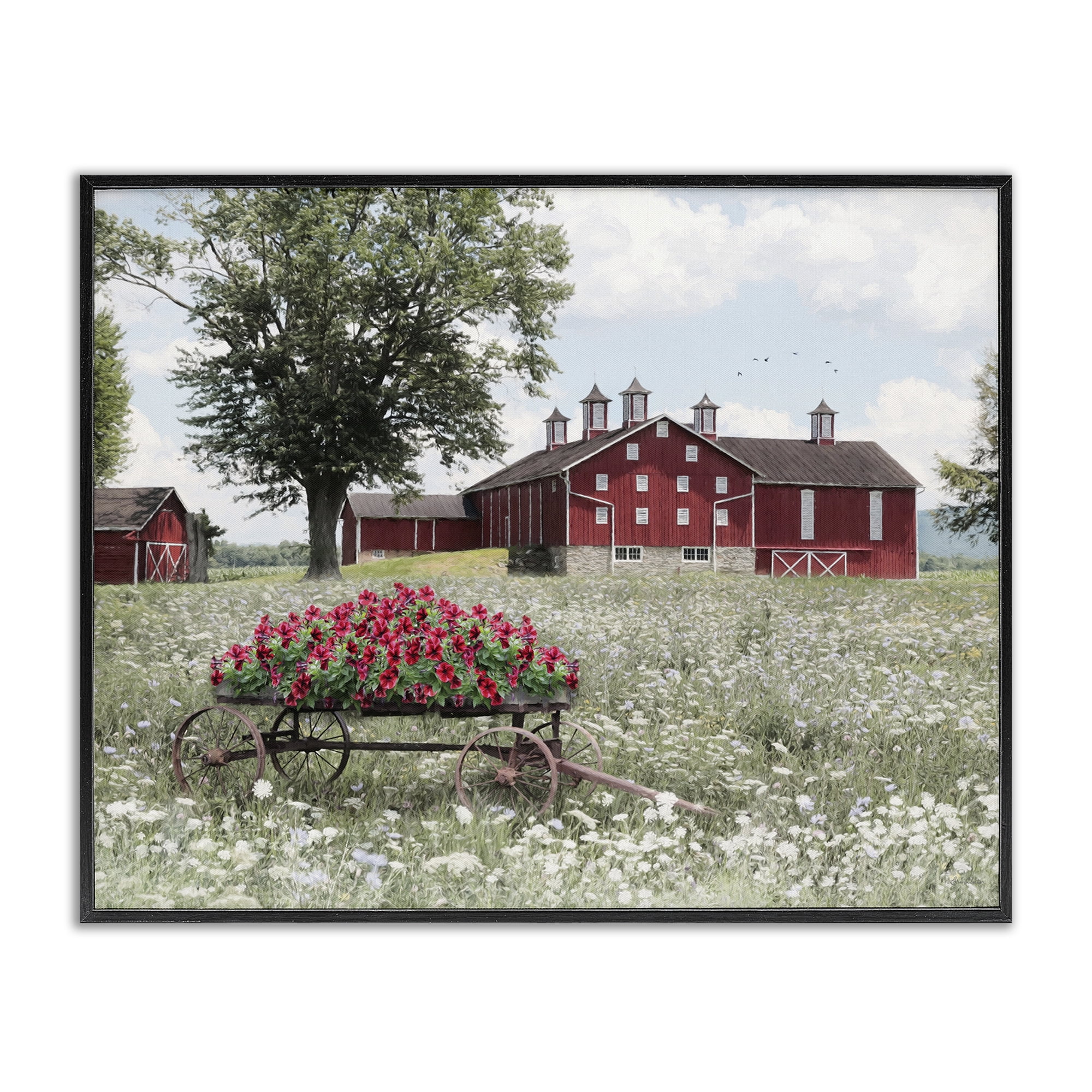 Stupell Industries Old Milton Farm Black Framed Giclee Art, design by Lori Deiter