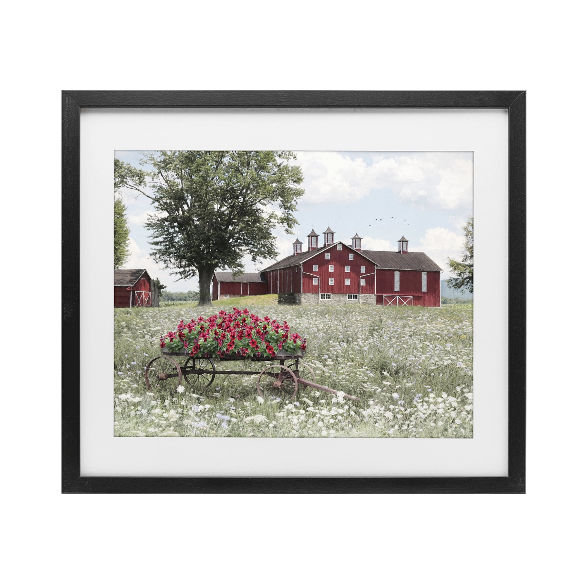 Stupell Industries Old Milton Farm Black Framed Print Under Glass, design by Lori Deiter