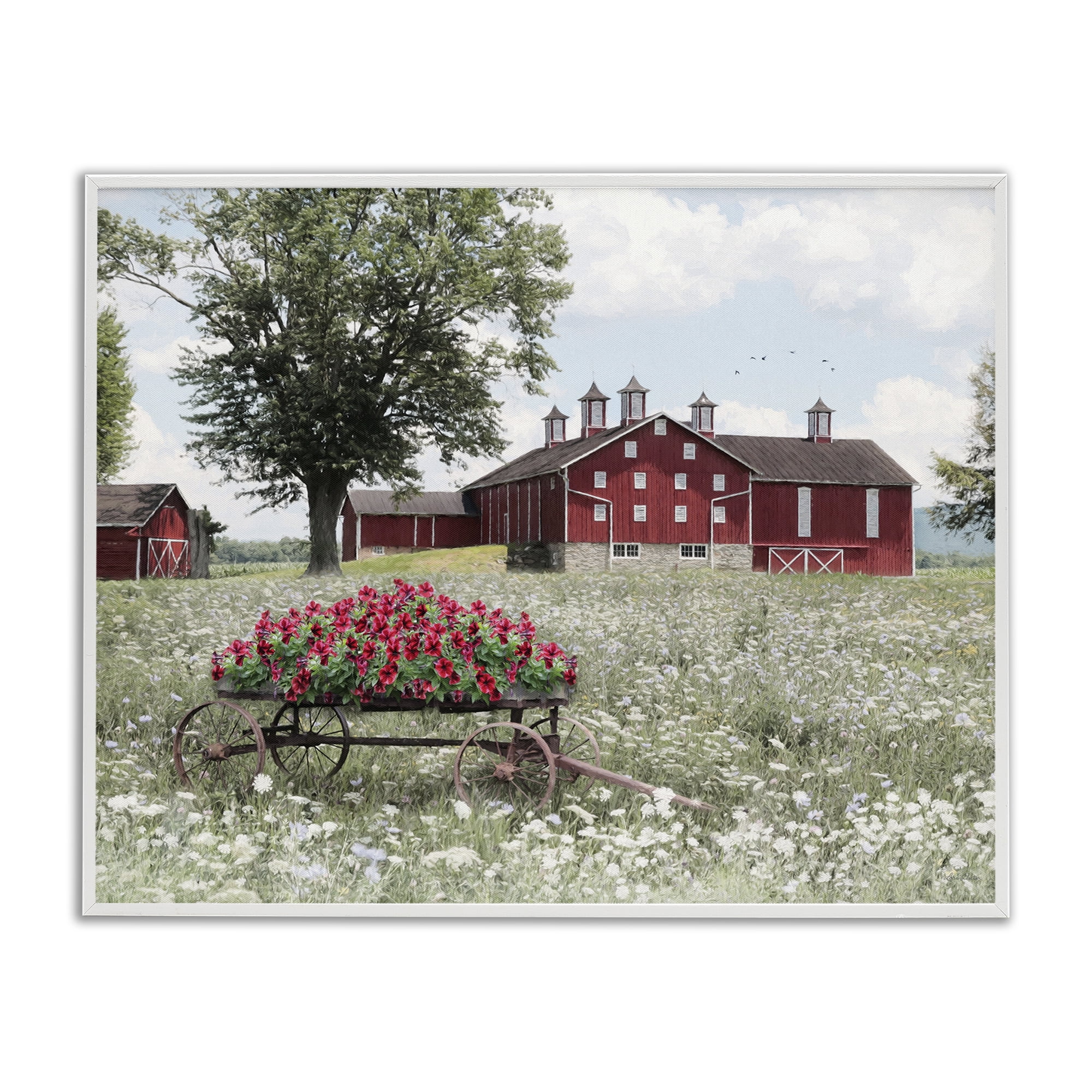 Stupell Industries Old Milton Farm White Framed Giclee Art, design by Lori Deiter