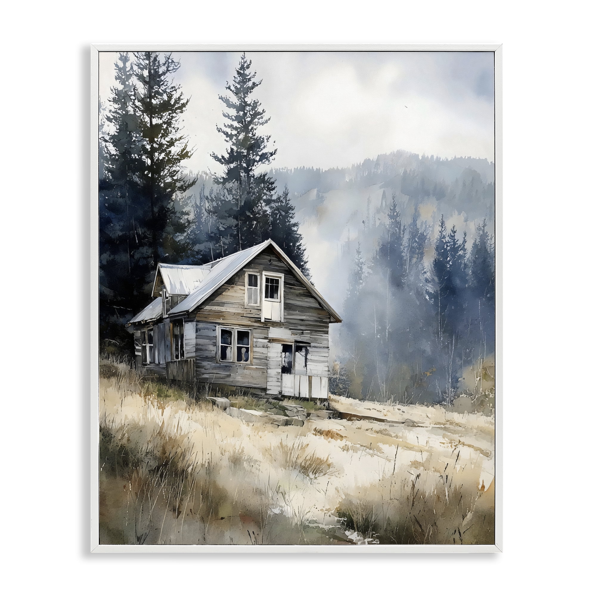 Stupell Industries Old Mountain House White Framed Giclee Art, design by Franklyn Gregory