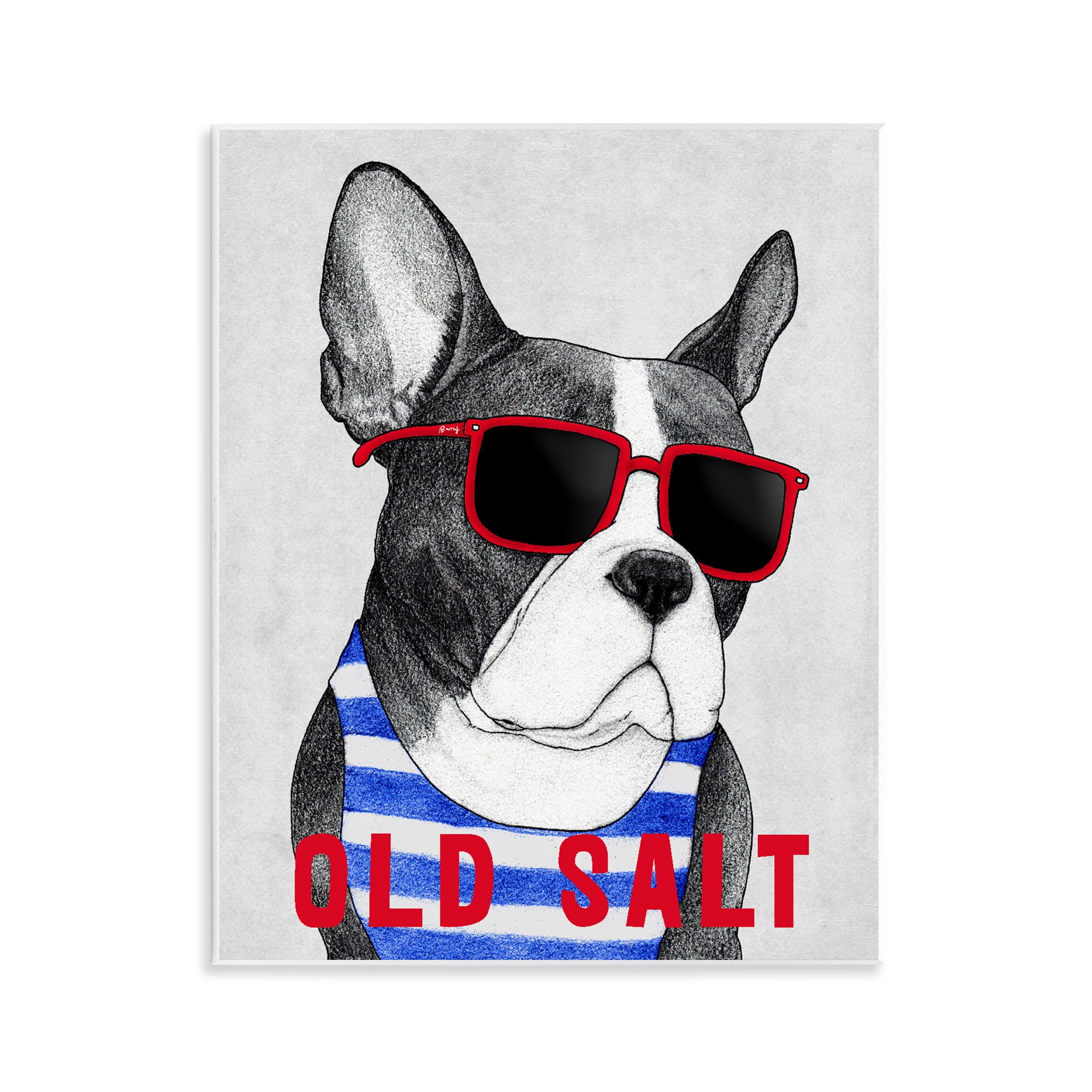 Stupell Industries Old Salt Summer Frenchie Wall Plaque Art, design by Barruff