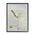 thumbnail image 1 of Stupell Industries Olive Martini Glass Cocktail Bar Classic Style Paintings Black Framed Art Print Wall Art, 11x14, by Alan Segal, 1 of 8