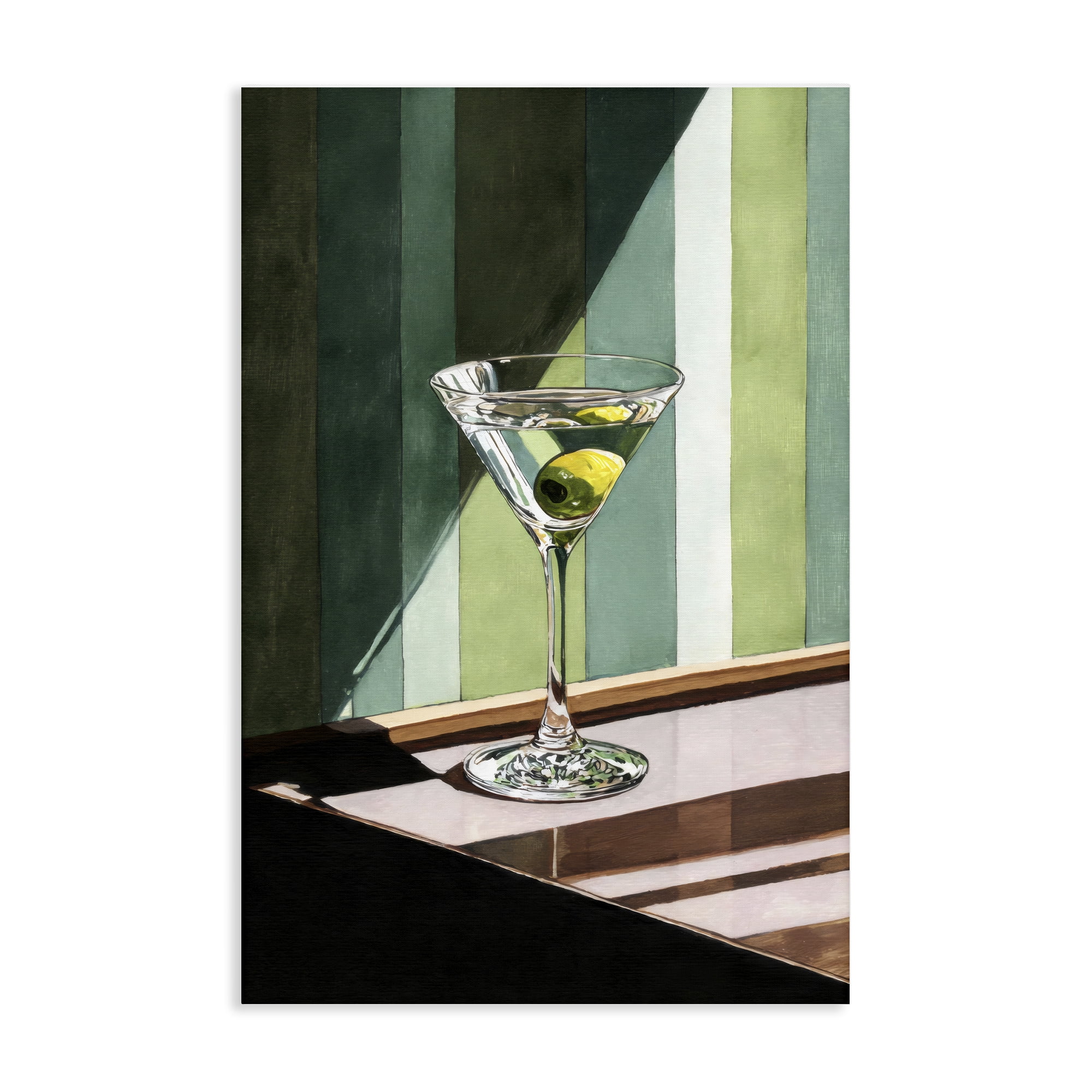Stupell Industries Olive Martini in Sun Beam Canvas Wall Art, design by Petal Prints Design