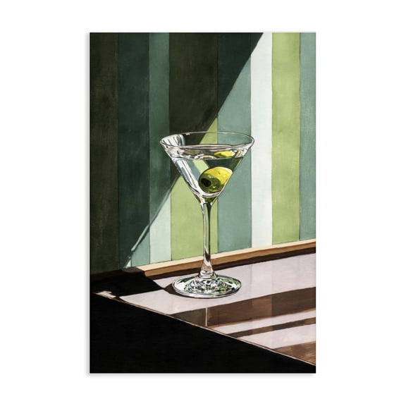Stupell Industries Olive Martini in Sun Beam Canvas Wall Art, design by Petal Prints Design