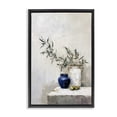 thumbnail image 1 of Stupell Industries Olives & Pottery Still Life Plants & Flowers Painting Black Floater Framed Canvas Art Print Wall Art, 21 x 31, 1 of 10