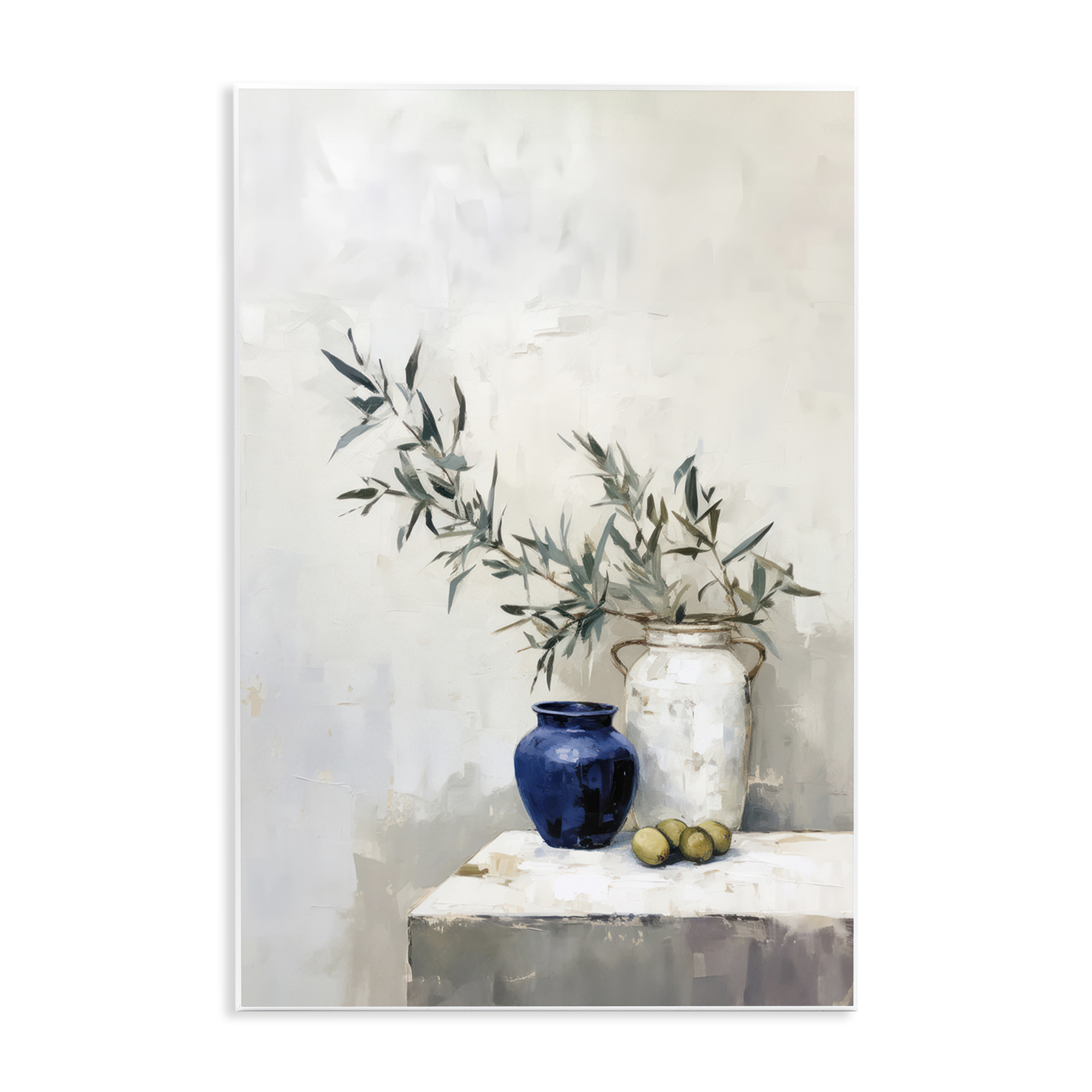 Stupell Industries Olives & Pottery Still Life Plants & Flowers Painting Unframed Art Print Wall Art, 10 x 15