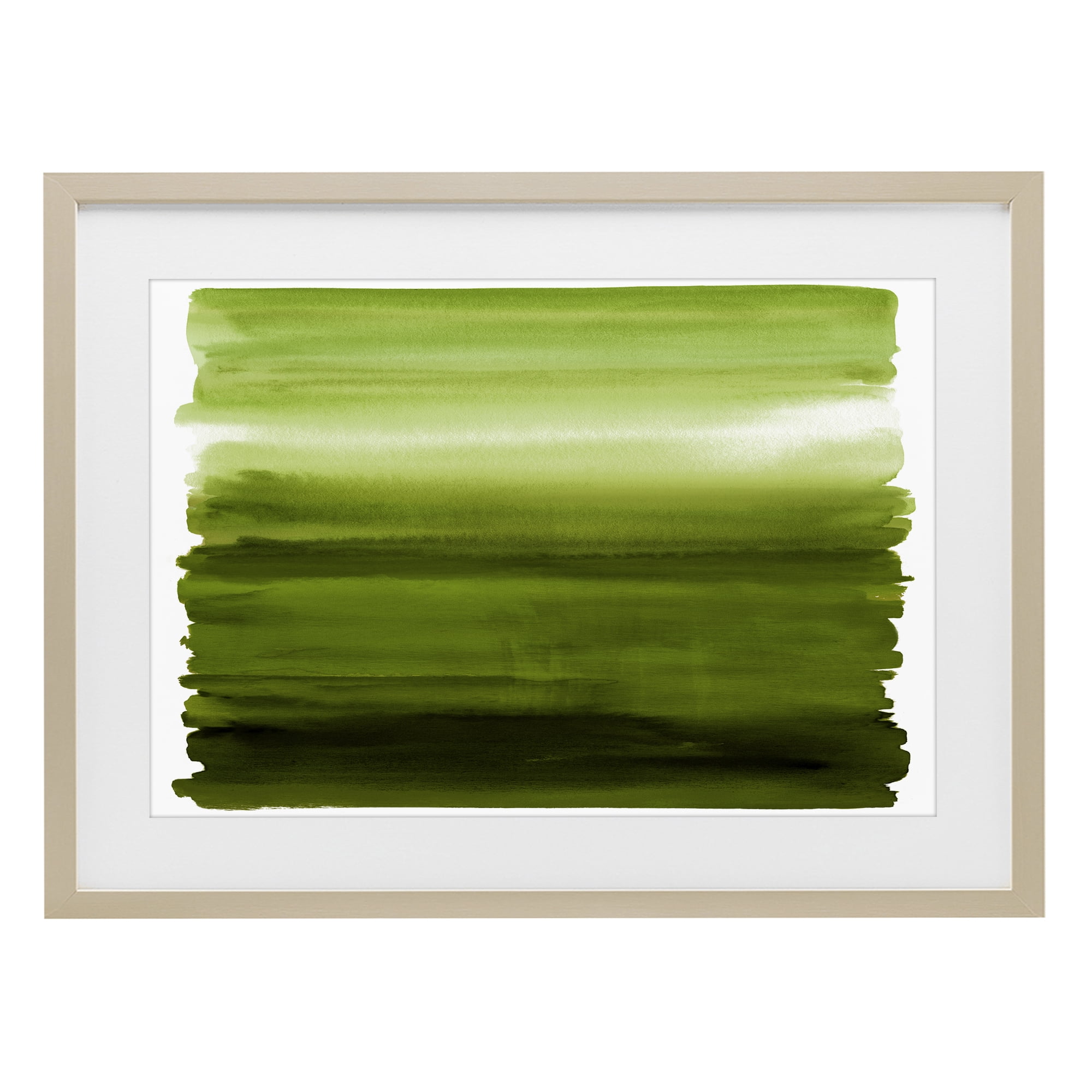 Stupell Industries Ombre Green Gradient Birch Framed Print Under Glass, design by Allie Corbin