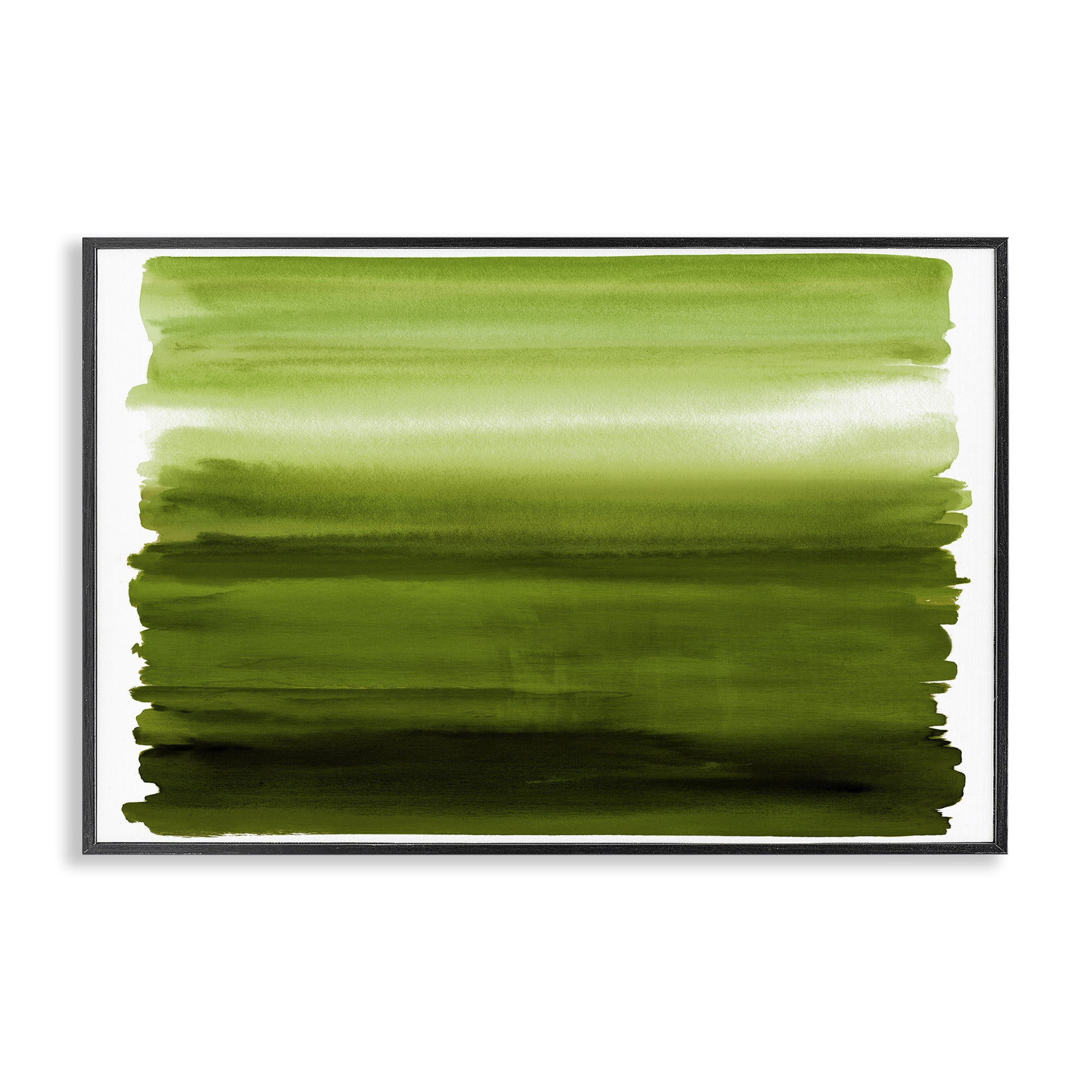 Stupell Industries Ombre Green Gradient Black Framed Giclee Art, design by Allie Corbin