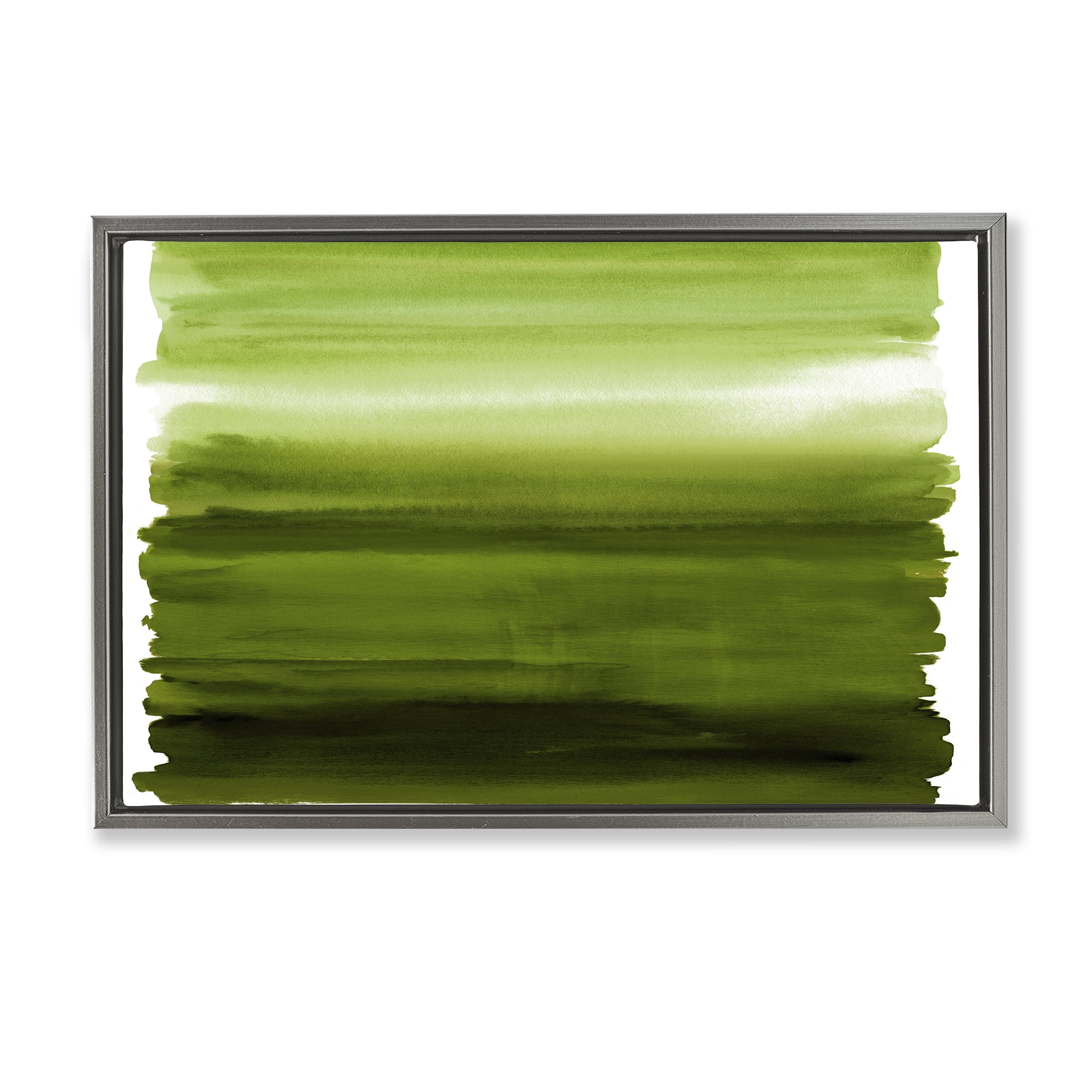 Stupell Industries Ombre Green Gradient Gray Framed Floater Canvas Wall Art, design by Allie Corbin