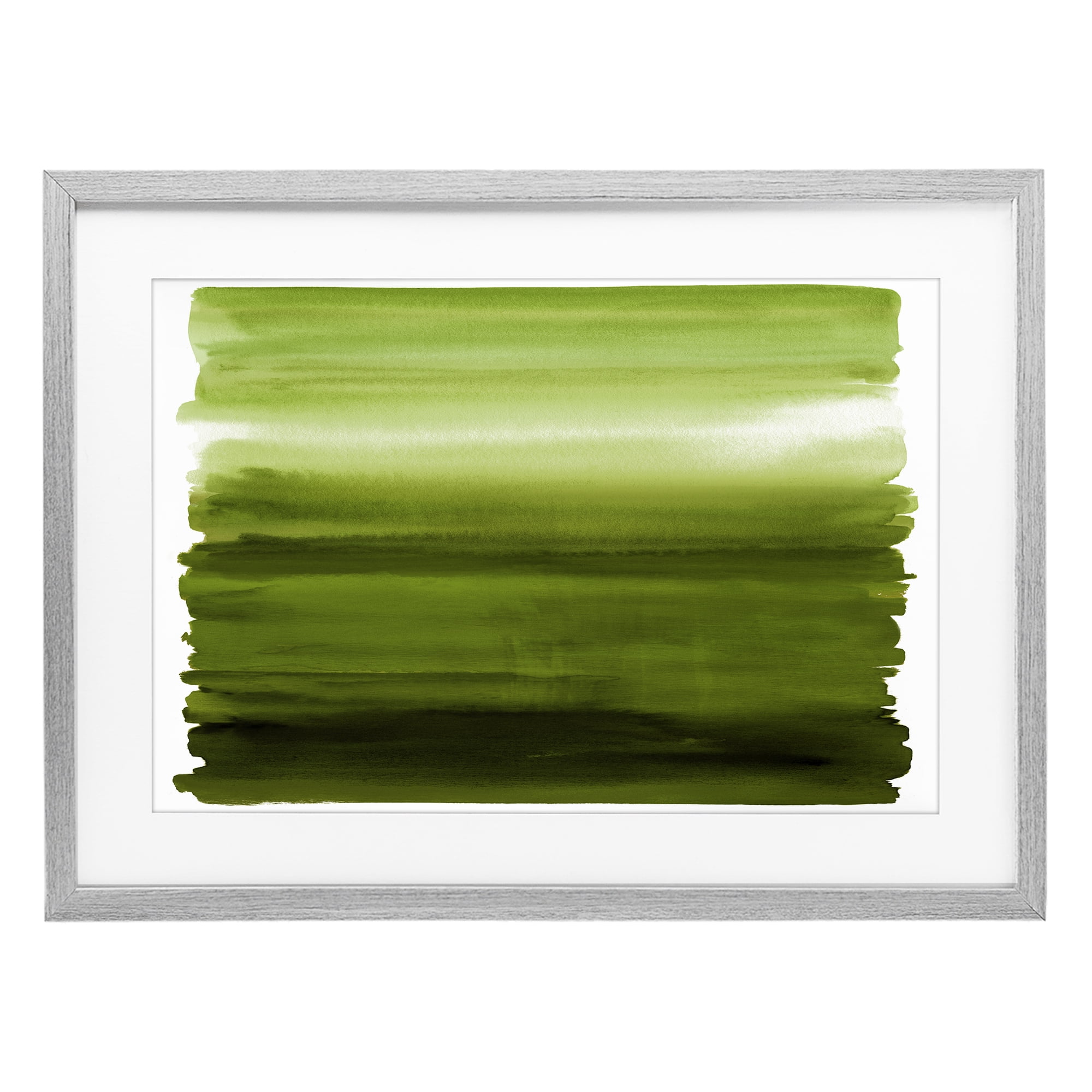 Stupell Industries Ombre Green Gradient Gray Framed Print Under Glass, design by Allie Corbin