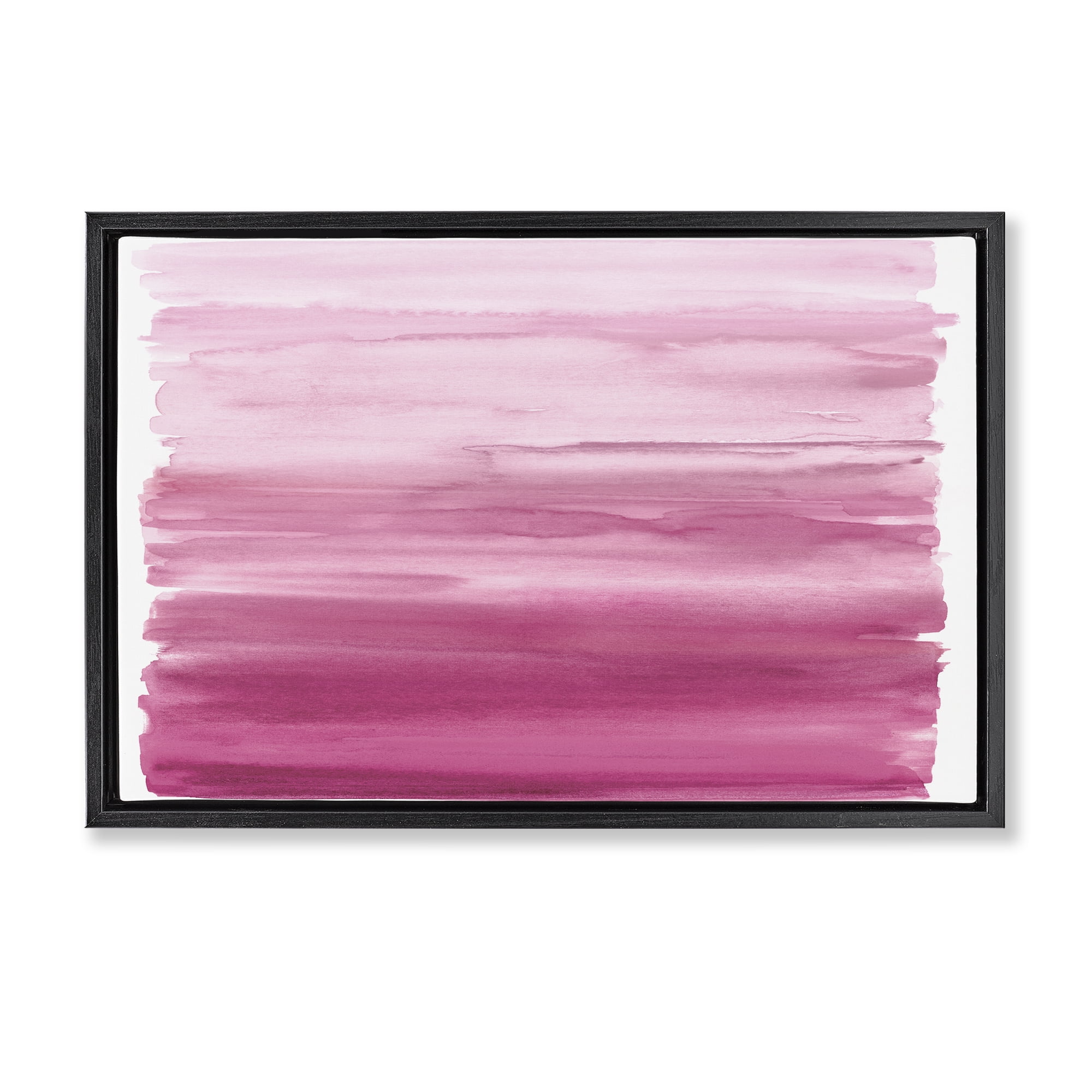 Stupell Industries Ombre Pink Blush Black Framed Floater Canvas Wall Art, design by Allie Corbin