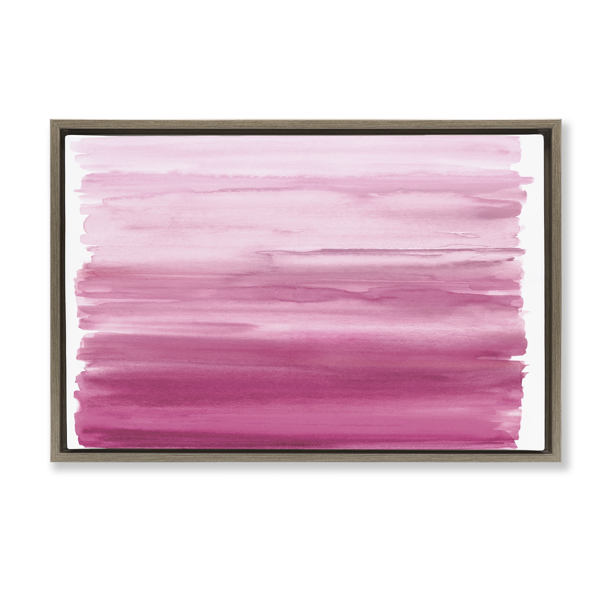 Stupell Industries Ombre Pink Blush Brown Framed Floater Canvas Wall Art, design by Allie Corbin