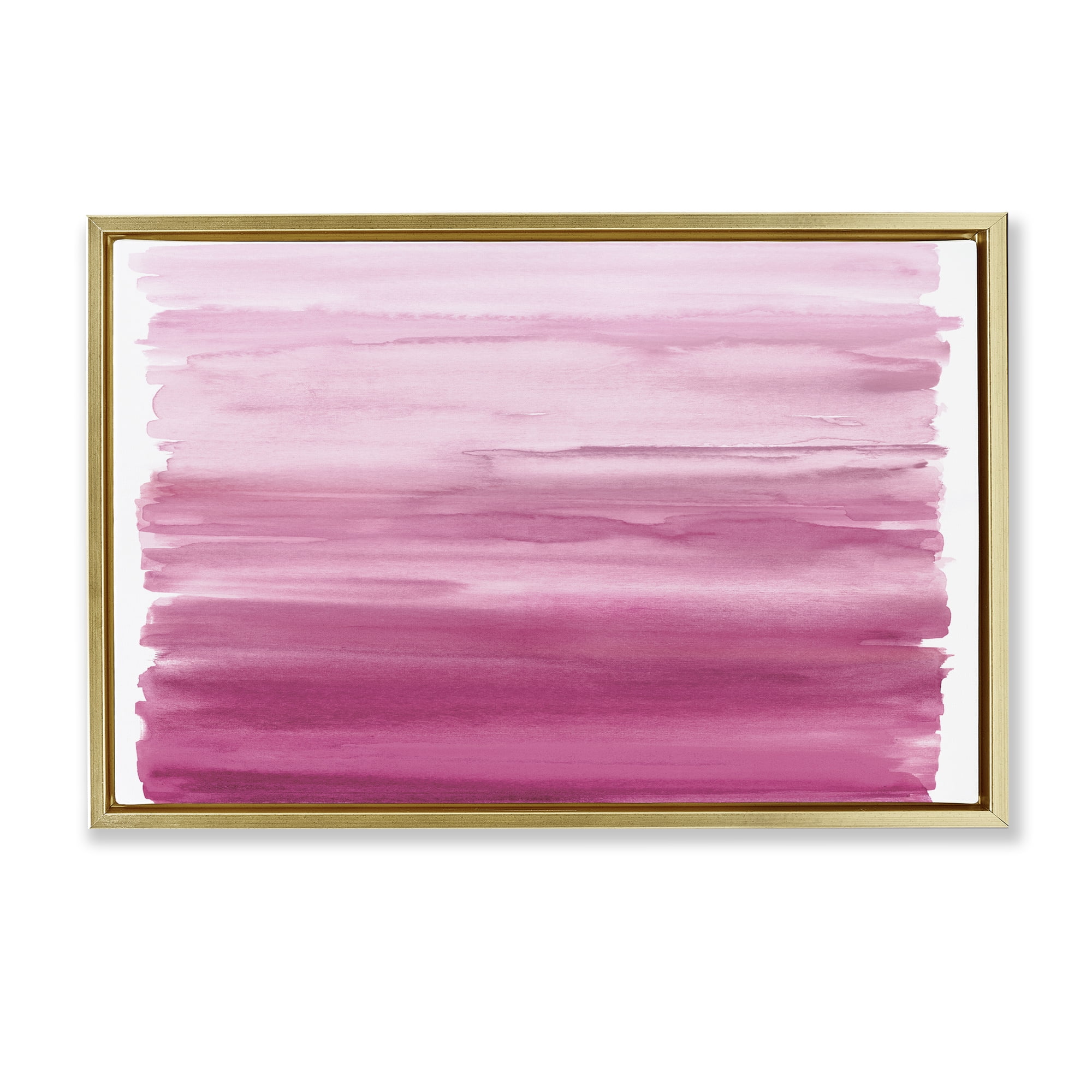 Stupell Industries Ombre Pink Blush Gold Framed Floater Canvas Wall Art, design by Allie Corbin