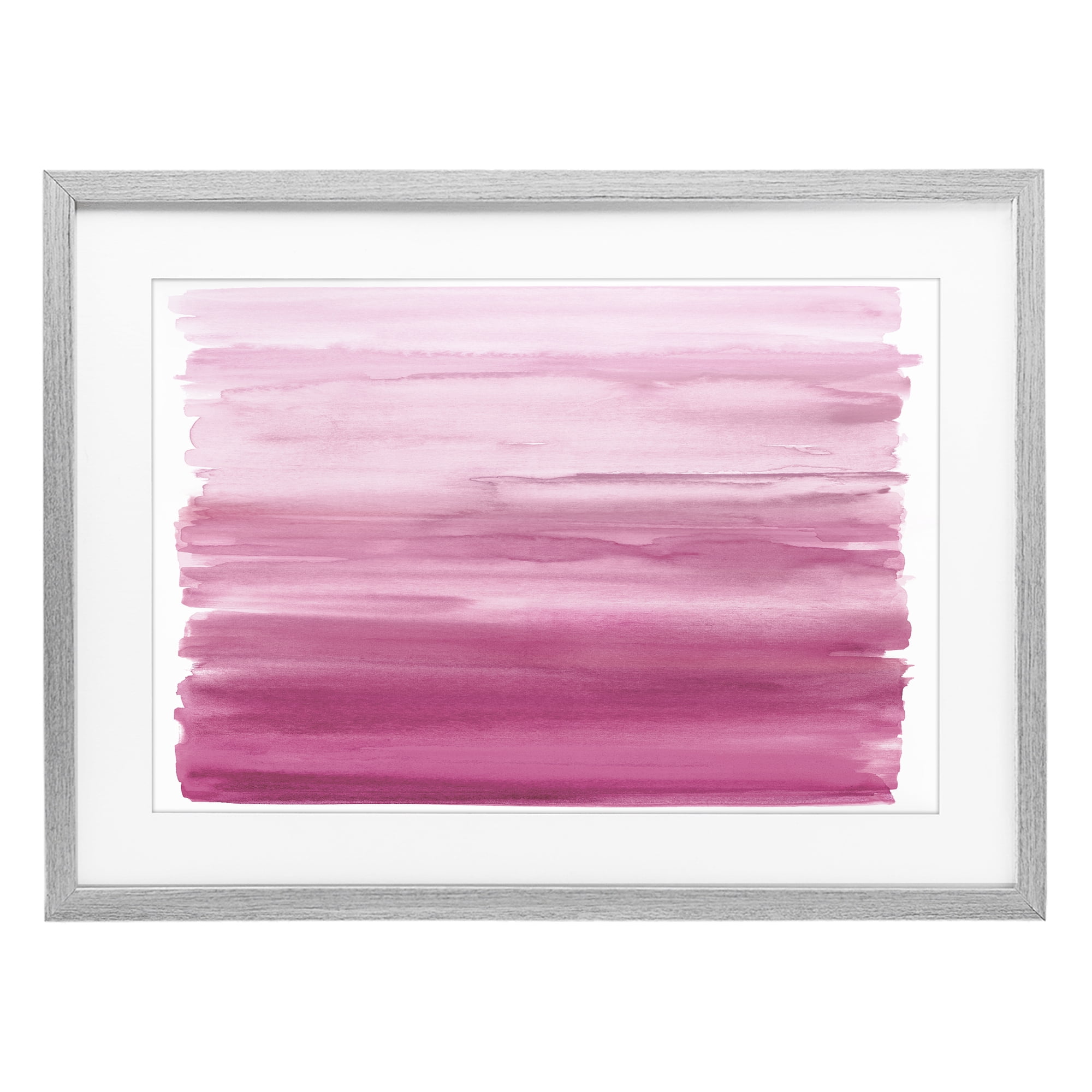 Stupell Industries Ombre Pink Blush Gray Framed Print Under Glass, design by Allie Corbin
