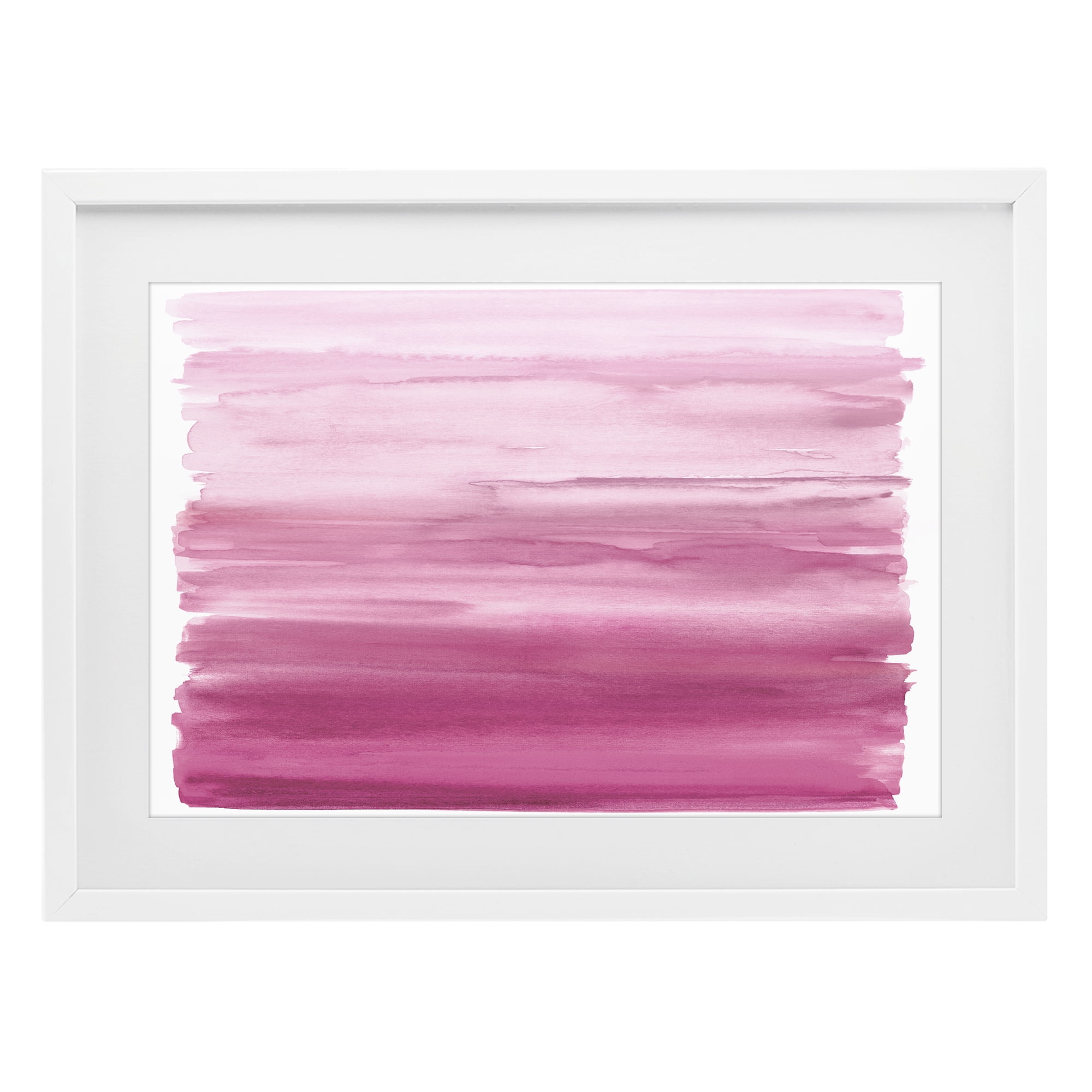 Stupell Industries Ombre Pink Blush White Framed Print Under Glass, design by Allie Corbin