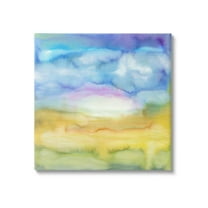 Stupell Industries Ombre Rainbow Abstract Landscape Watercolor Details Painting Gallery Wrapped Canvas Print Wall Art, Design by Elvira Errico