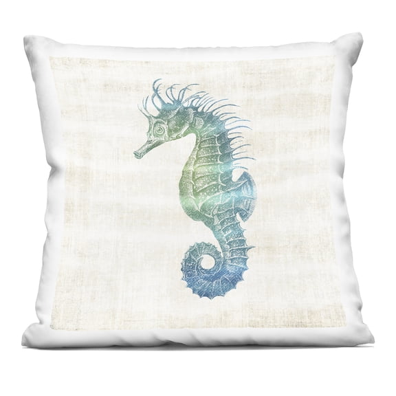 Stupell Industries Ombre Seahorse Expression Design by Susan Arnot Throw Pillow
