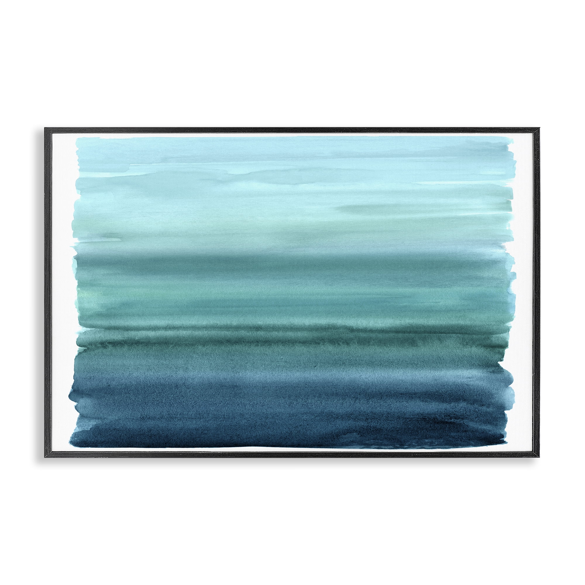Stupell Industries Ombre Teal Gradient Black Framed Giclee Art, design by Allie Corbin