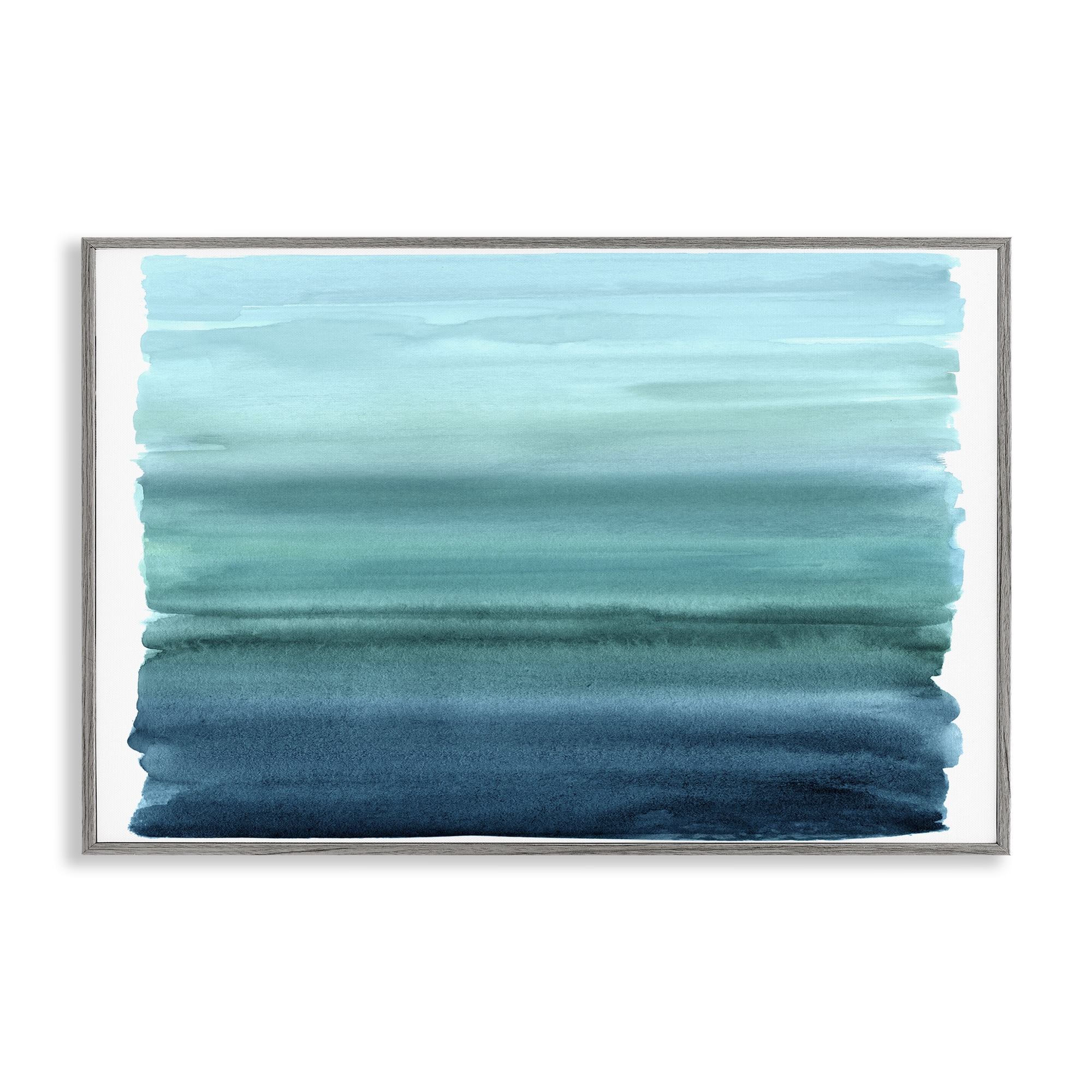 Stupell Industries Ombre Teal Gradient Gray Framed Giclee Art, design by Allie Corbin