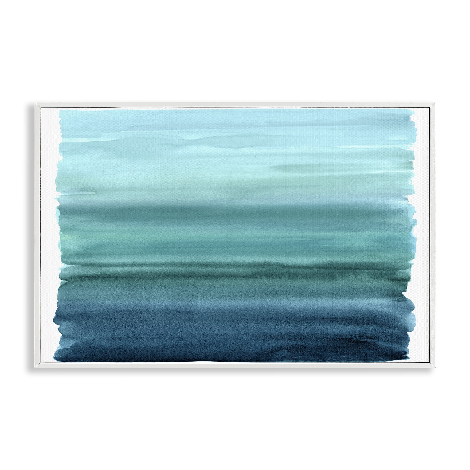 Stupell Industries Ombre Teal Gradient White Framed Giclee Art, design by Allie Corbin