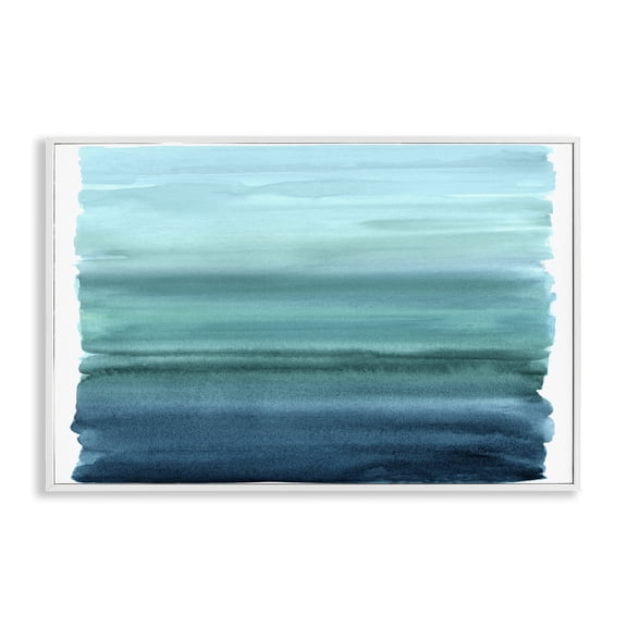 Stupell Industries Ombre Teal Gradient White Framed Giclee Art, design by Allie Corbin