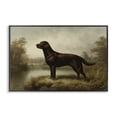 thumbnail image 1 of Stupell Industries Traditional On Alert Chocolate Lab Black Framed Giclee Art, 18 x 12, by Petals Prints Design, 1 of 8