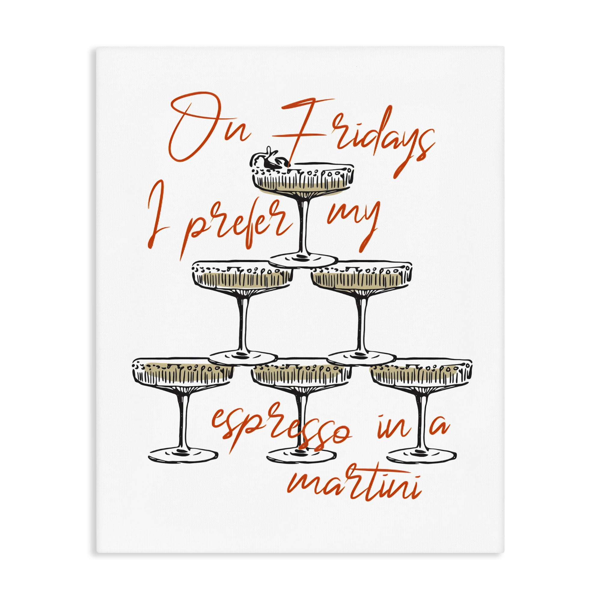 Stupell Industries On Fridays Espresso Martini Canvas Wall Art, design by The Prints Vibe