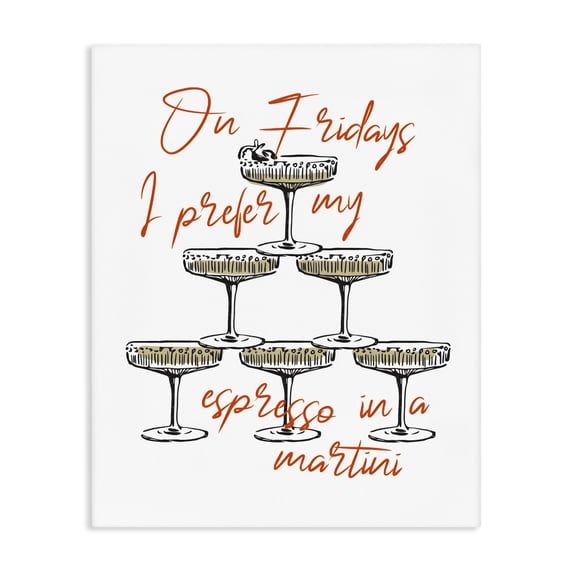 Stupell Industries Modern On Fridays Espresso Martini Canvas Art, 36 x 48, by The Prints Vibe