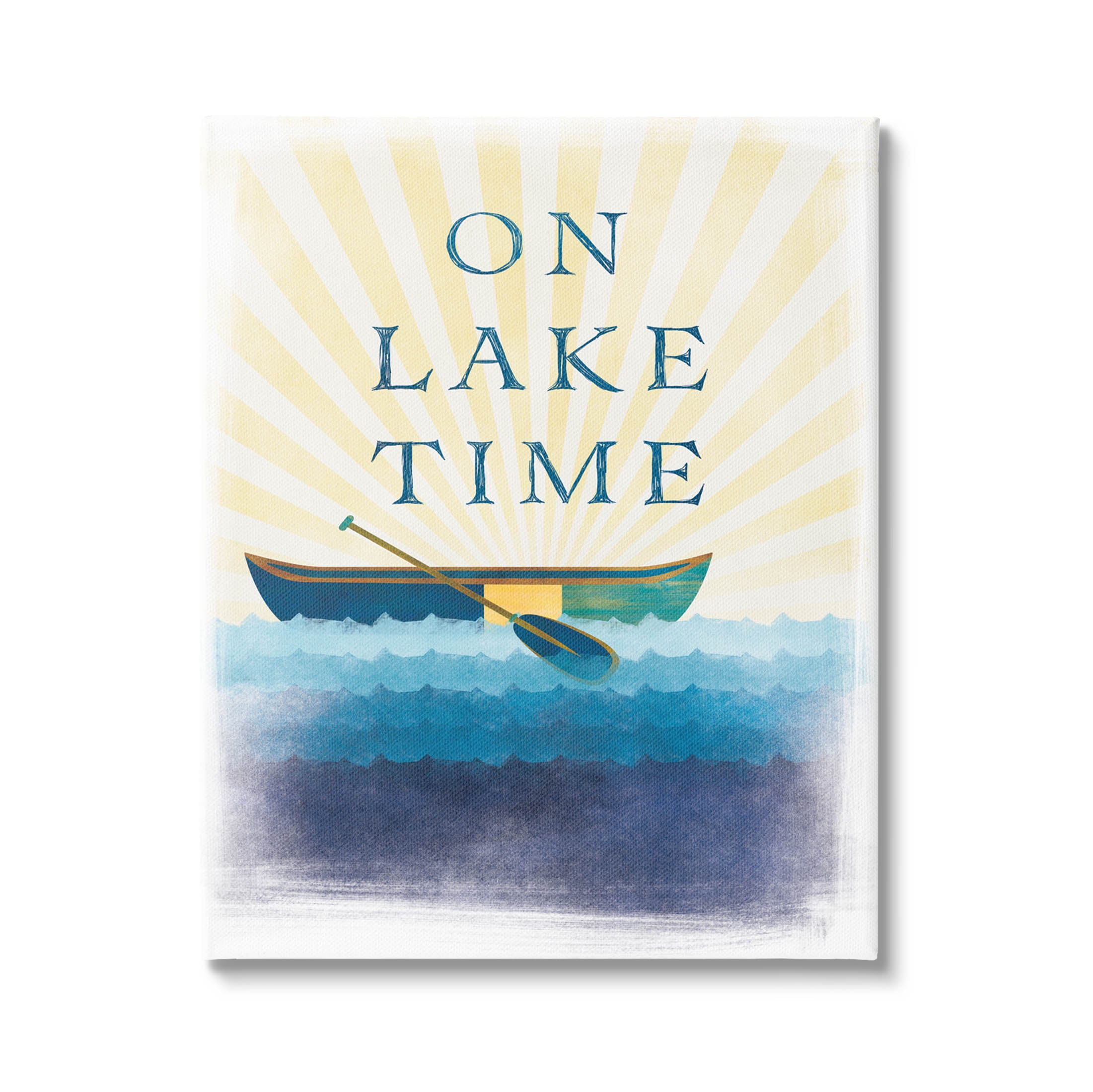 Stupell Industries On Lake Time Relaxing Sun Rays Graphic Art Gallery Wrapped Canvas Print Wall Art, Design by JJ Design House LLC