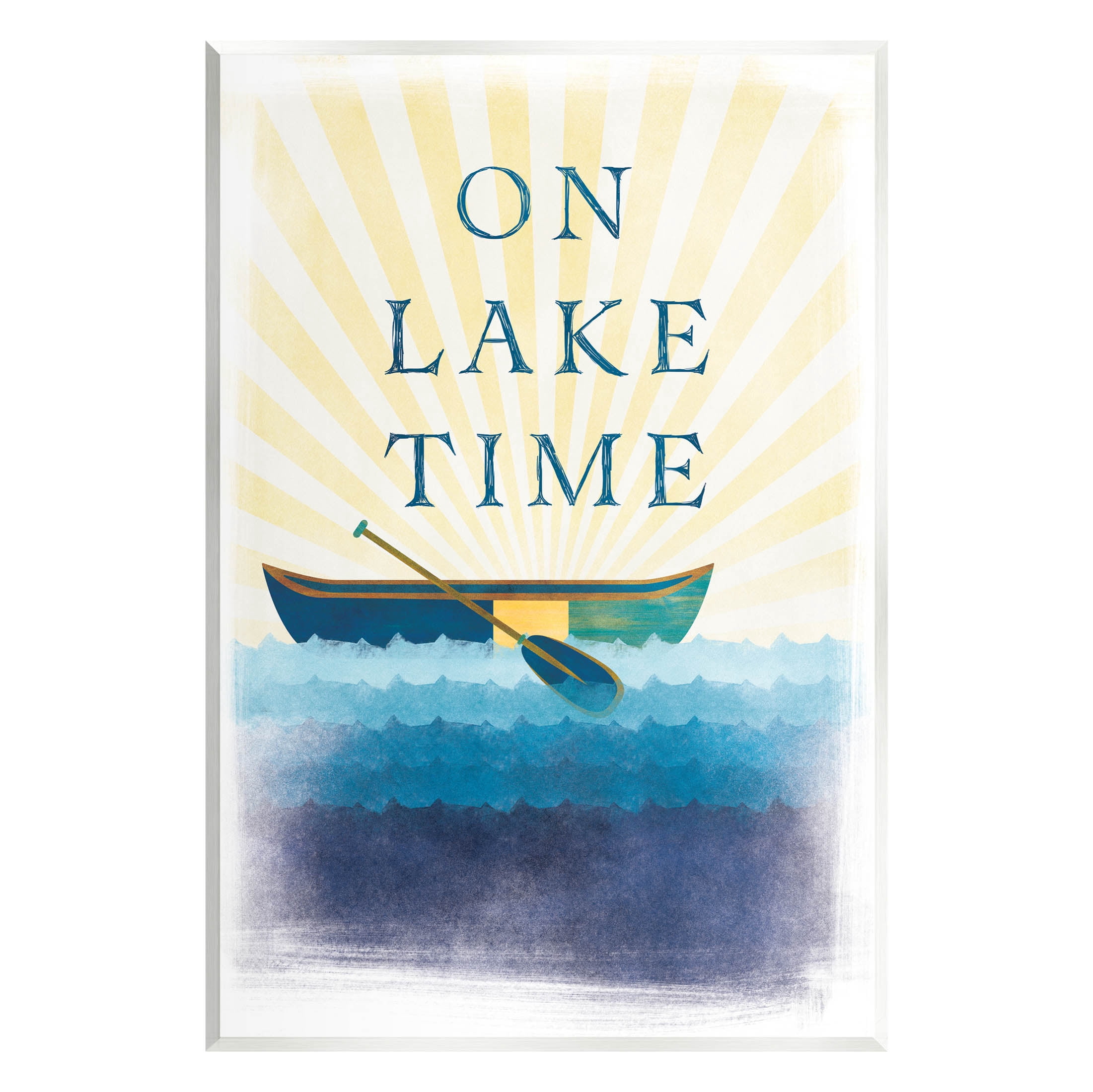 Stupell Industries On Lake Time Relaxing Sun Rays Graphic Art Unframed Art Print Wall Art, Design by JJ Design House LLC
