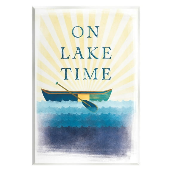 Stupell Industries On Lake Time Relaxing Sun Rays Graphic Art Unframed Art Print Wall Art, Design by JJ Design House LLC