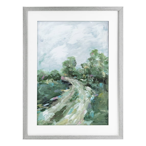 Stupell Industries On My Way Abstract Path Gray Framed Print Under Glass design by Wani Pasion, 23 x 17