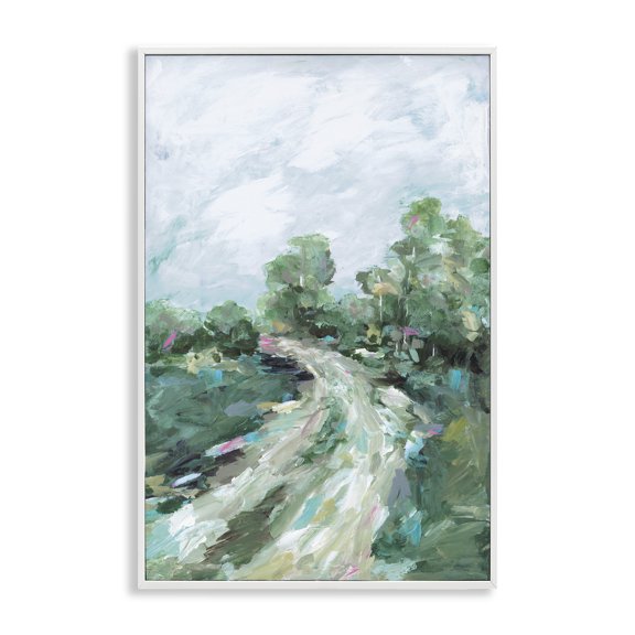 Stupell Industries On My Way Abstract Path White Framed Giclee Art design by Wani Pasion, 24 x 16