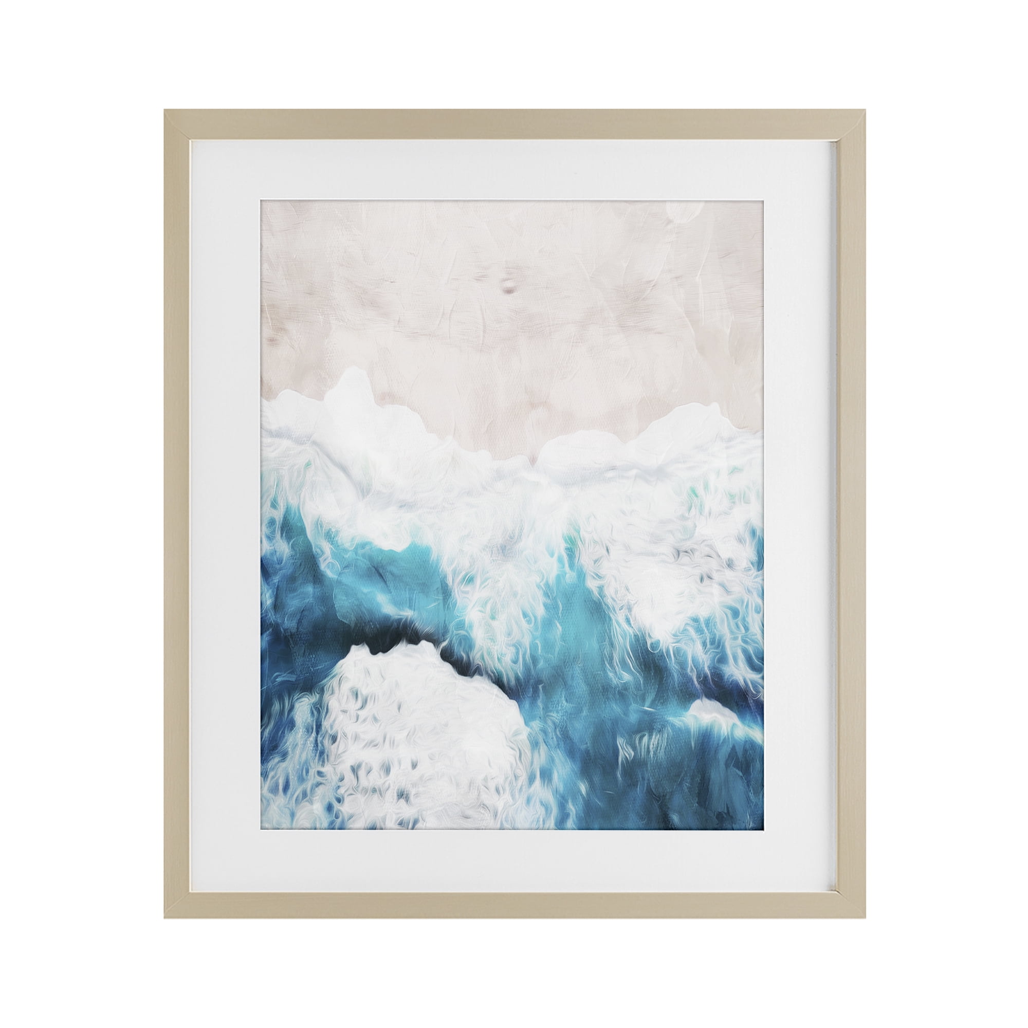 Stupell Industries On The Beach Aerial Birch Framed Print Under Glass, design by Milli Villa