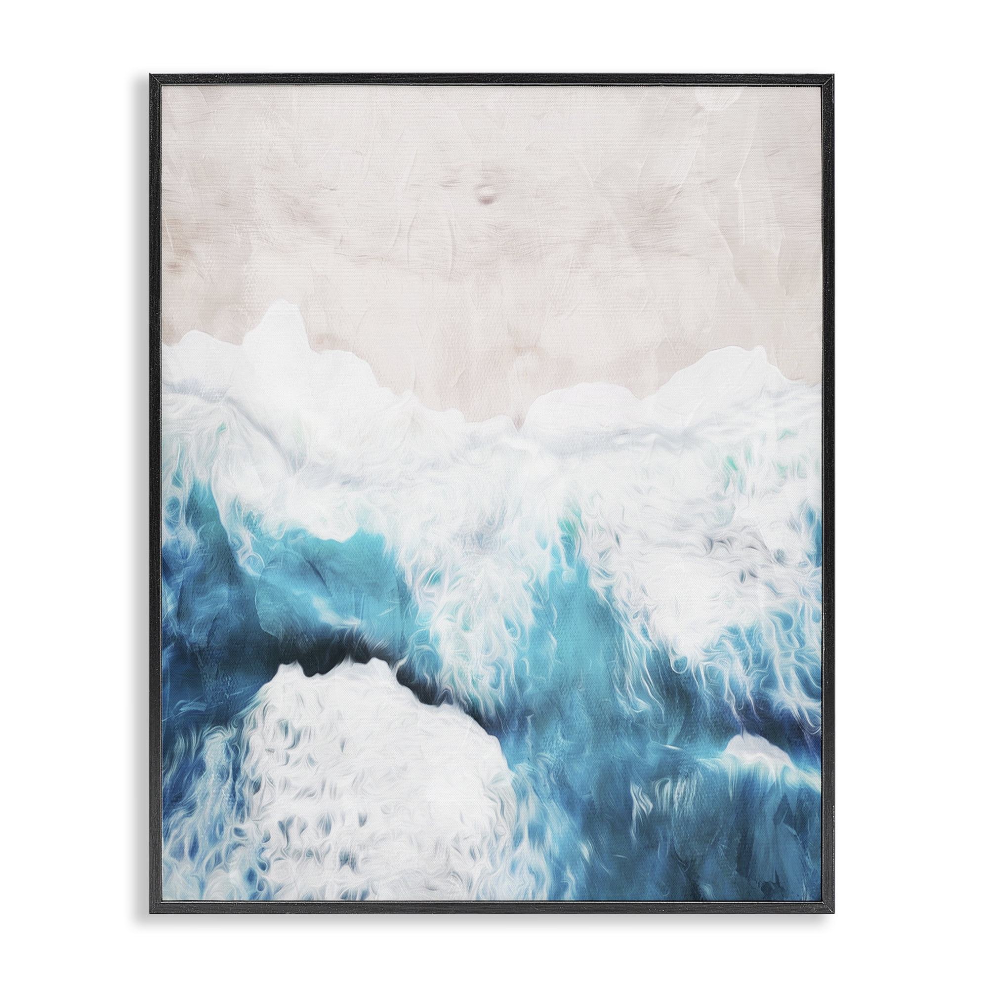 Stupell Industries On The Beach Aerial Black Framed Giclee Art, design by Milli Villa