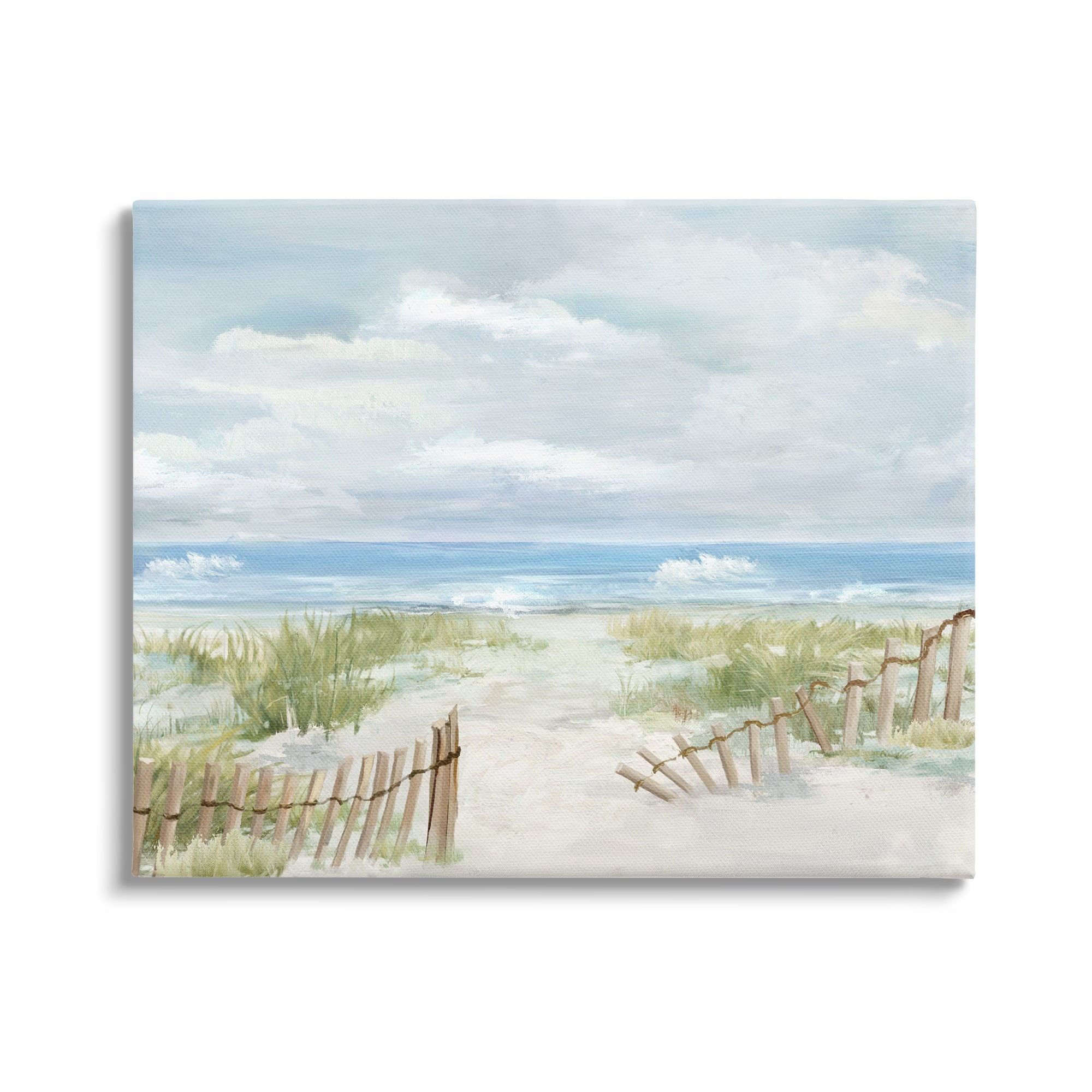 Stupell Industries On The Island Landscape Landscape Painting Gallery Wrapped Canvas Art Print Wall Art, 20 x 16