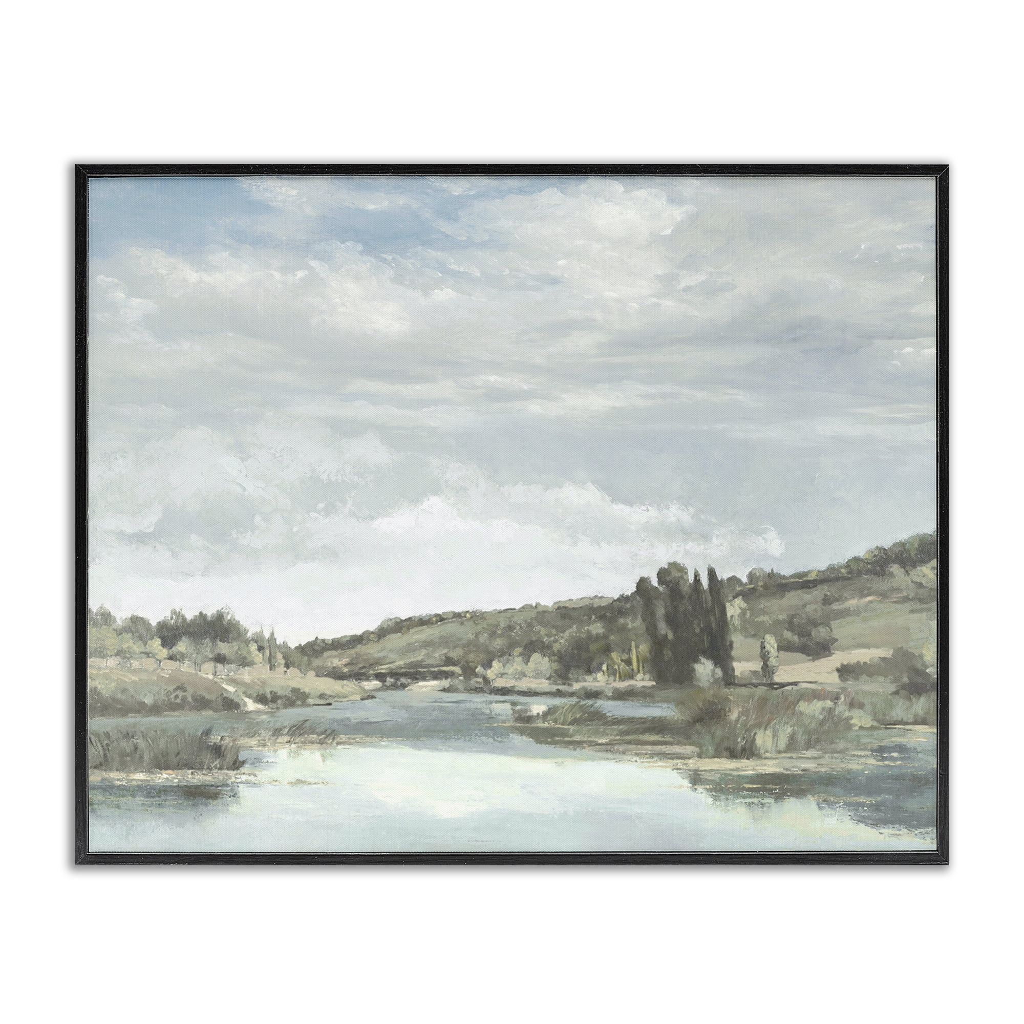 Stupell Industries On The Water Landscape Black Framed Giclee Art, design by Christy McKee