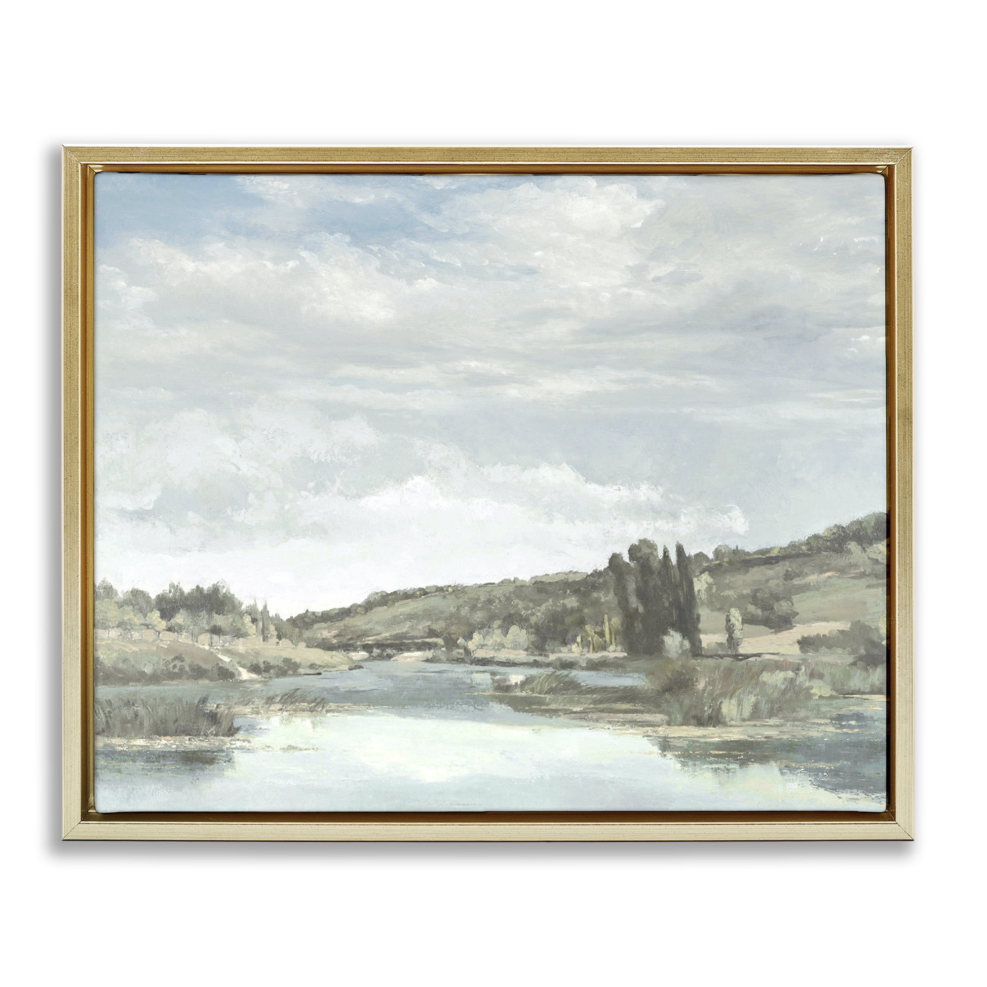 Stupell Industries On The Water Landscape Gold Framed Floater Canvas Wall Art, design by Christy McKee