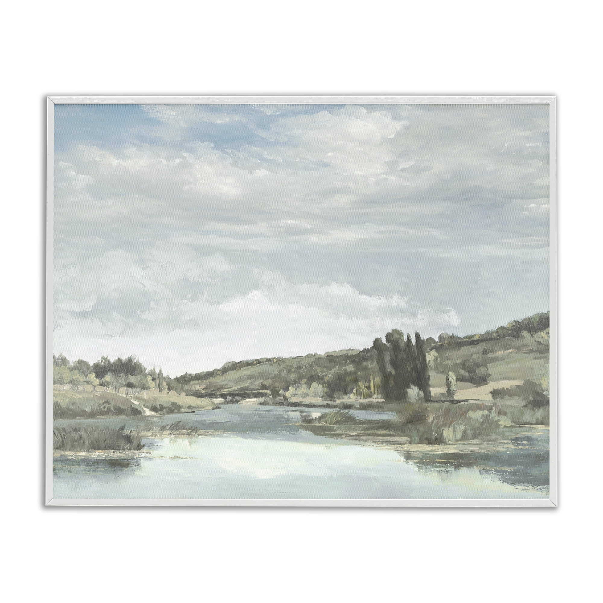 Stupell Industries On The Water Landscape White Framed Giclee Art, design by Christy McKee