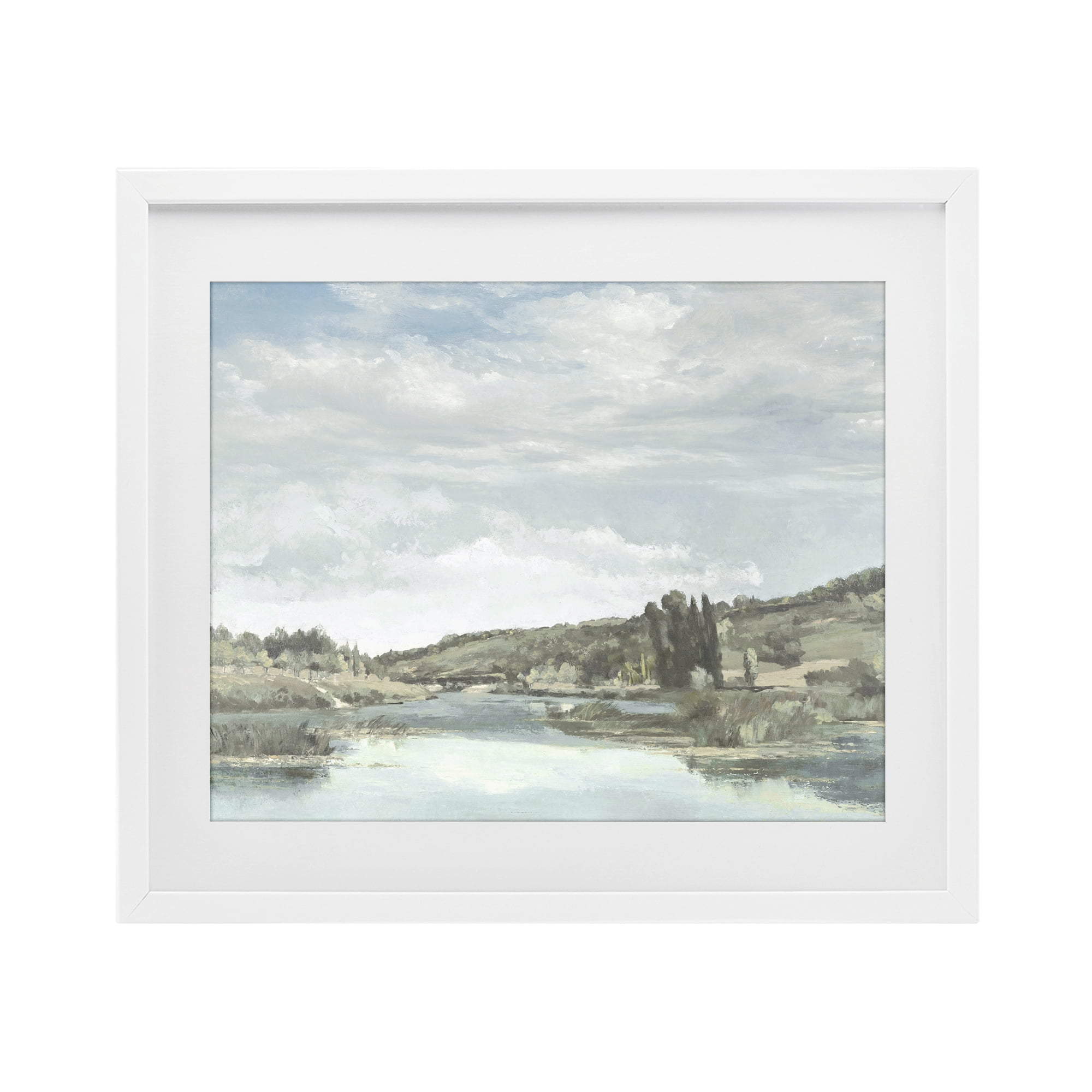 Stupell Industries On The Water Landscape White Framed Print Under Glass, design by Christy McKee