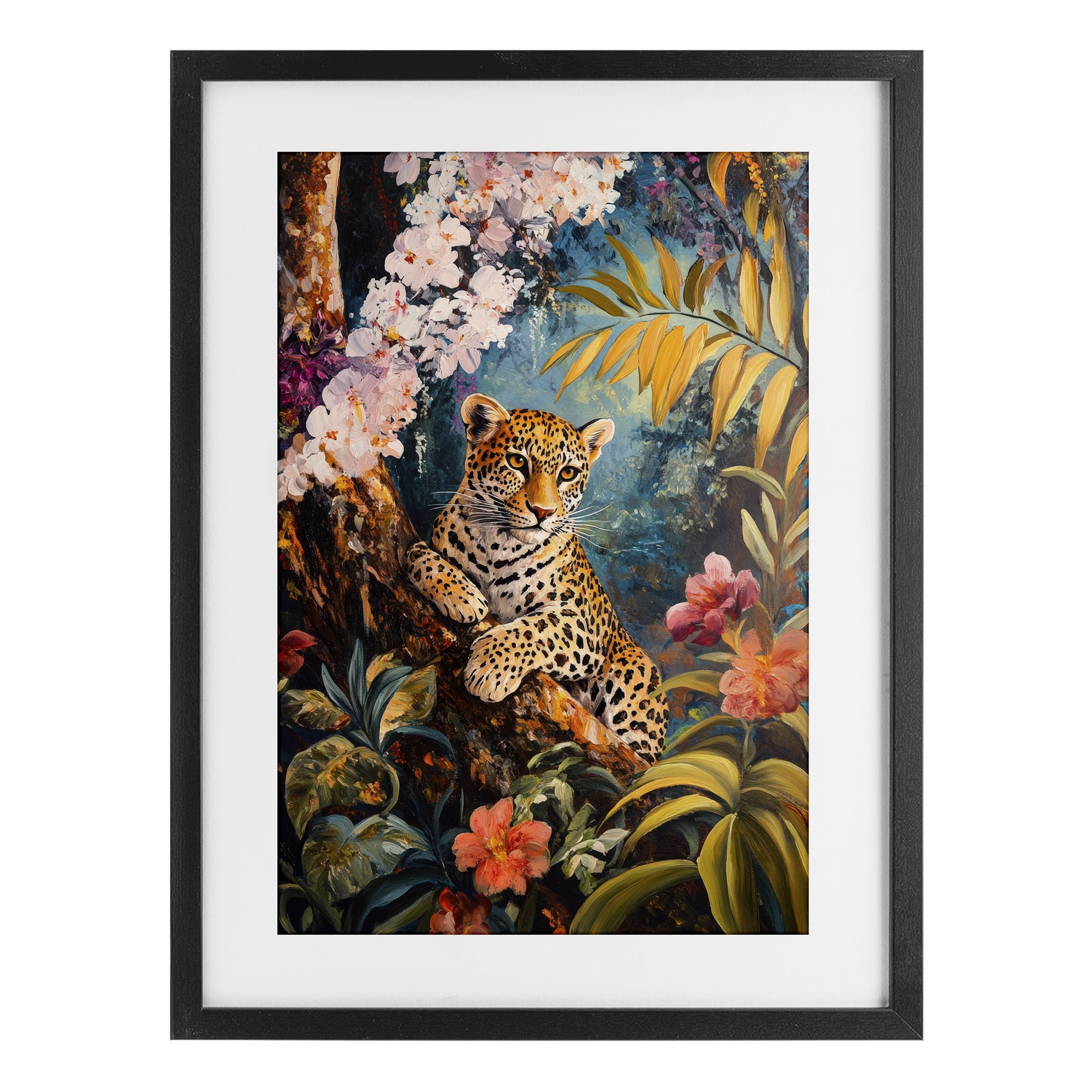 Stupell Industries On The Wild Side Botanicals Black Framed Print Under Glass, design by Petal Prints Design