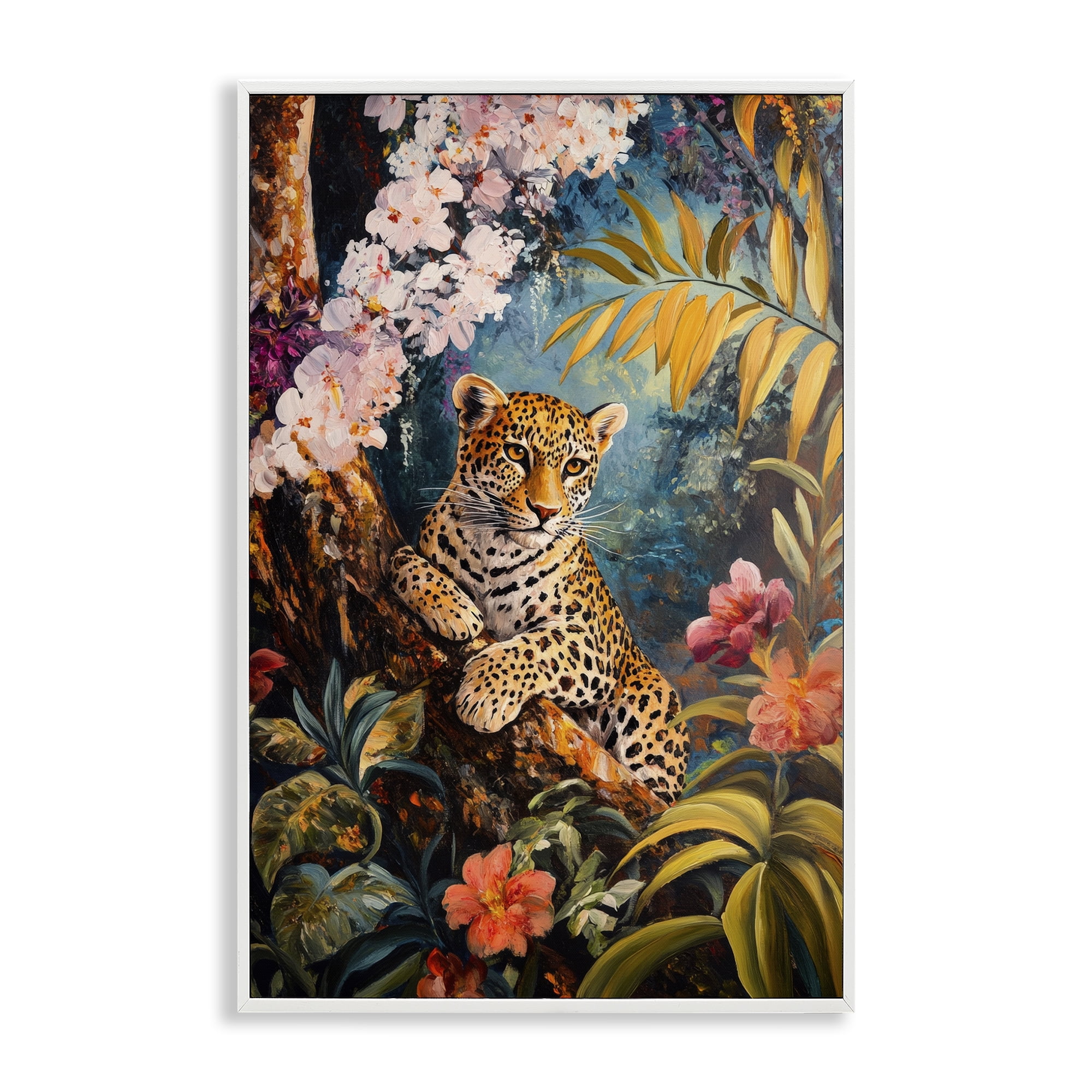 Stupell Industries On The Wild Side Botanicals White Framed Giclee Art, design by Petal Prints Design