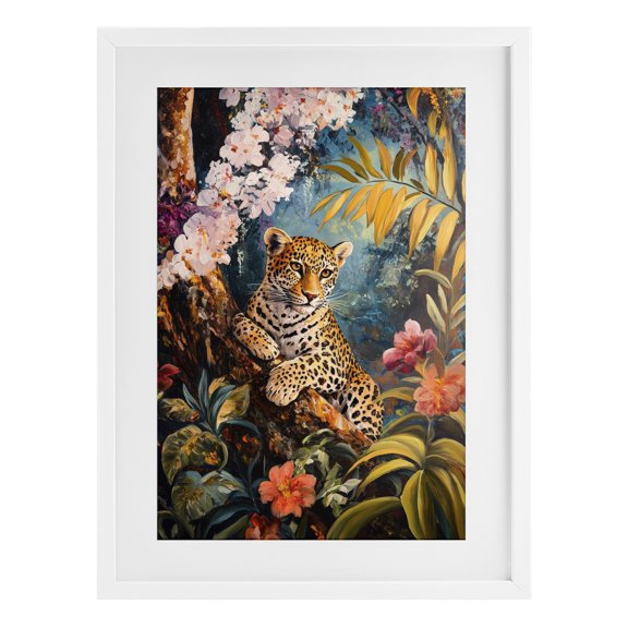 Stupell Industries On The Wild Side Botanicals White Framed Print Under Glass, design by Petal Prints Design