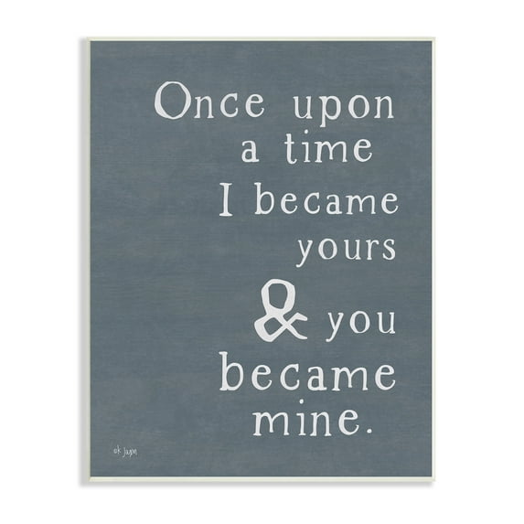 Stupell Industries Once Upon A Time Romantic Couple Loving Quote Graphic Art Unframed Art Print Wall Art, Design by Jaxn Blvd.