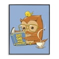 thumbnail image 1 of Stupell Industries Contemporary One More Chapter Owl Black Framed Giclee Art, 16 x 20, by Tobe Fonseca, 1 of 8