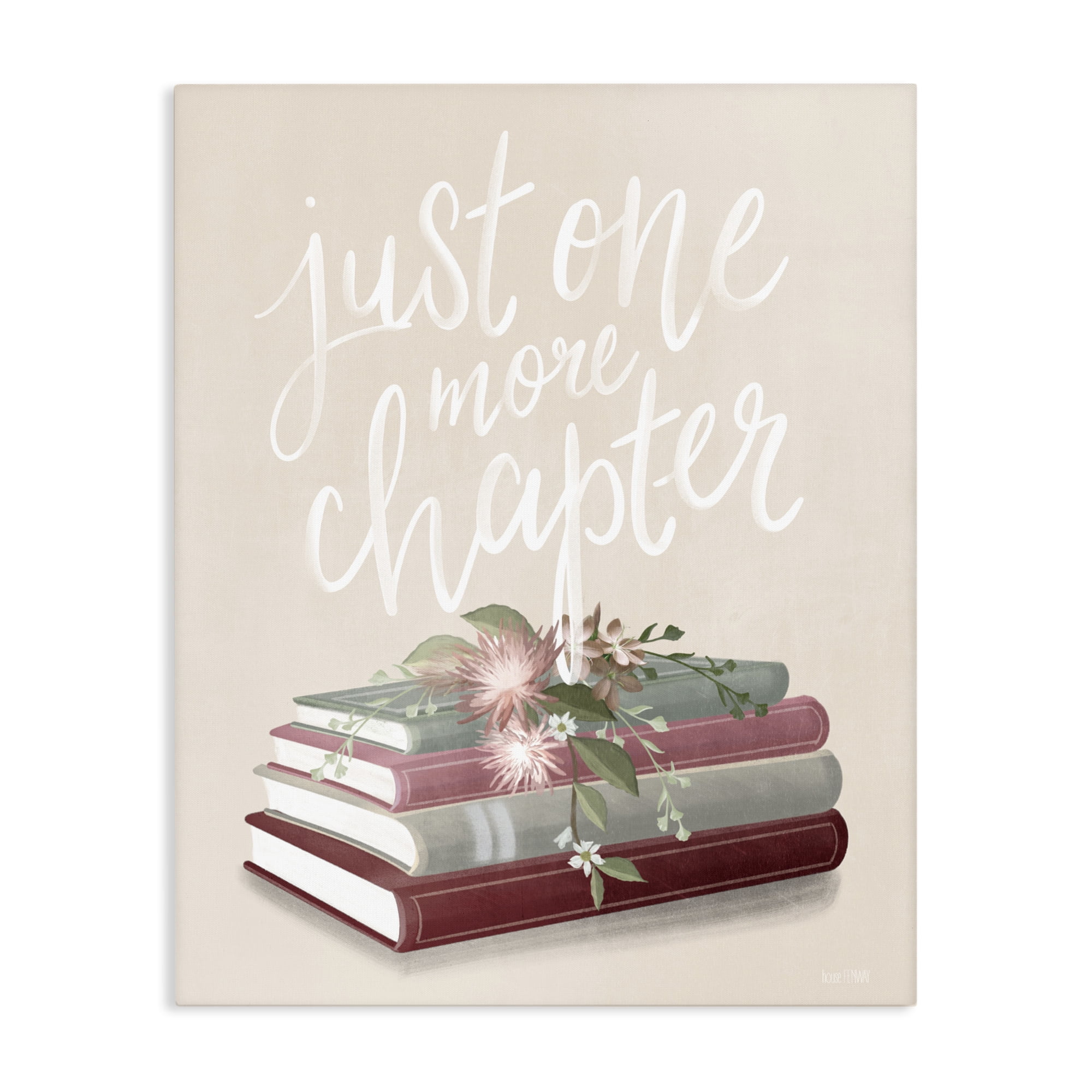 Stupell Industries One More Chapter on Beige Canvas Wall Art, design by House Fenway