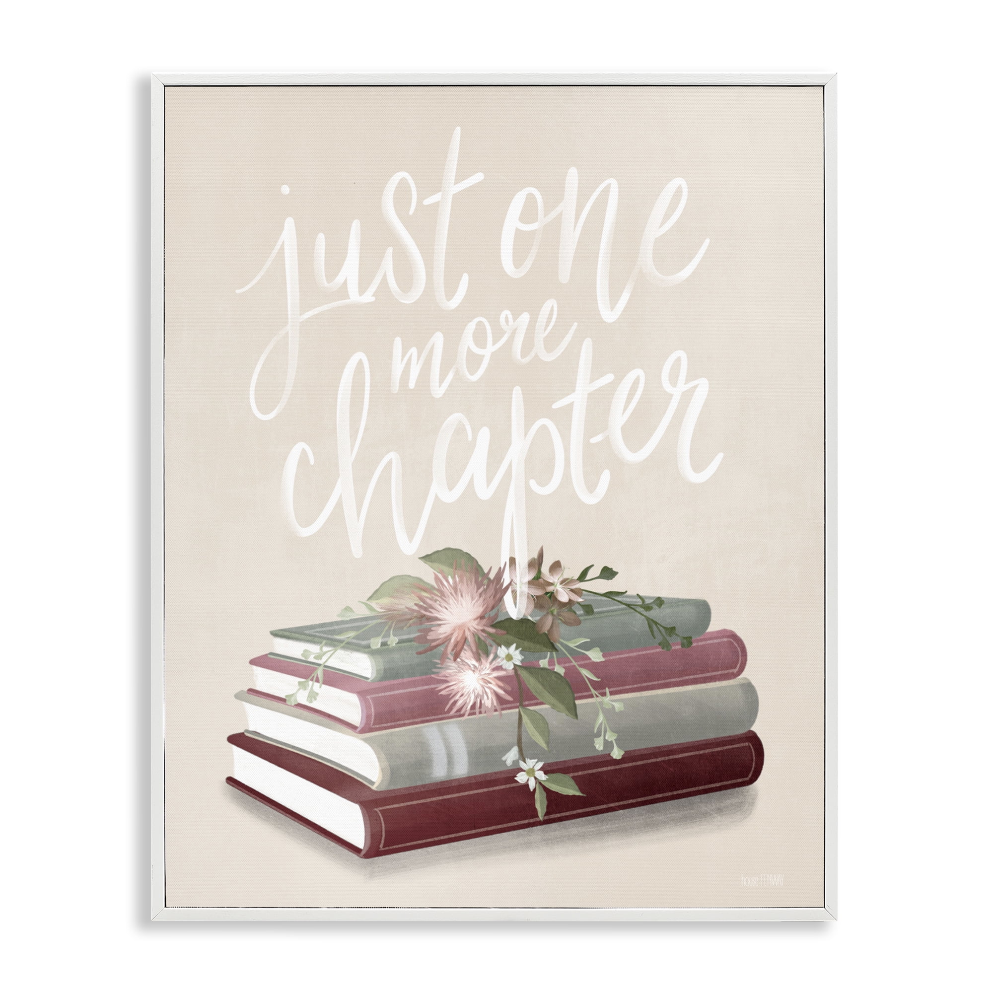 Stupell Industries One More Chapter on Beige White Framed Giclee Art, design by House Fenway