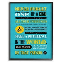 Stupell Industries One Of A Kind Inspirational Yellow Blue Design Framed Wall Art by Ester Kay