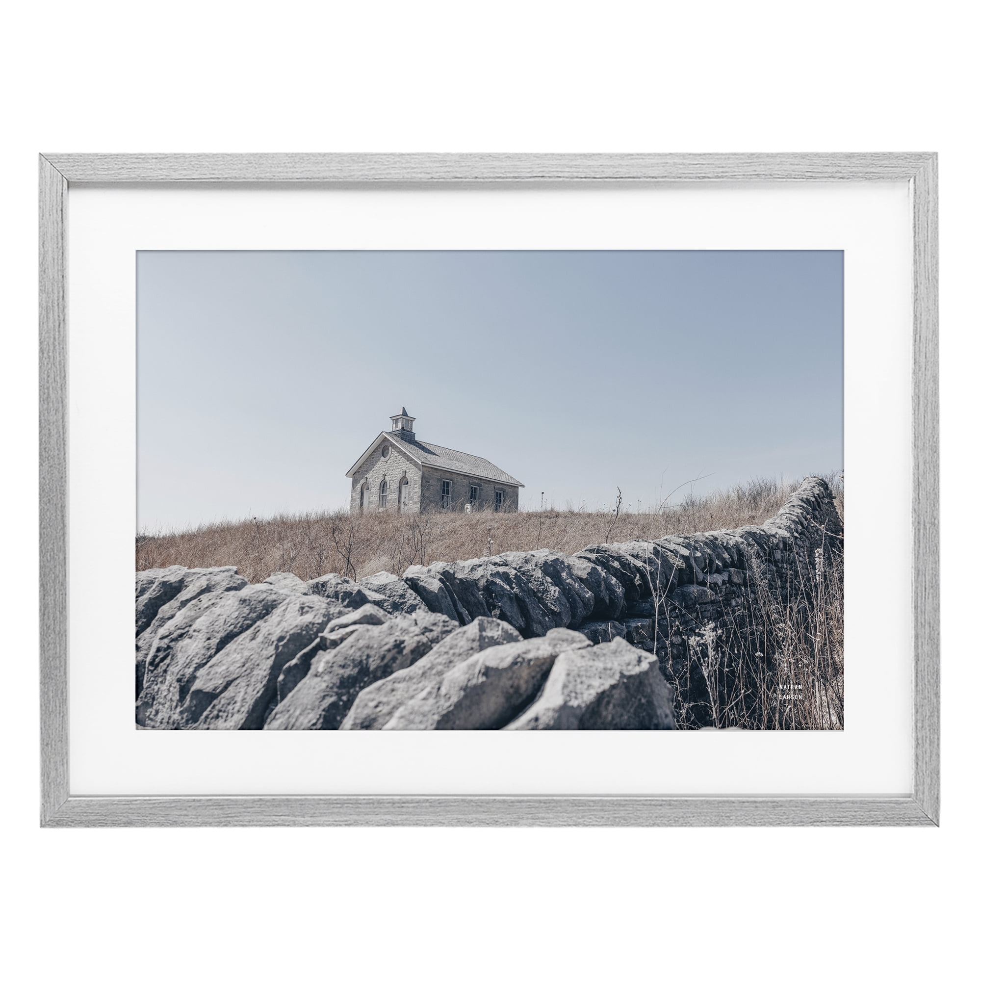 Stupell Industries One Room Schoolhouse Gray Framed Print Under Glass, design by Nathan Larson