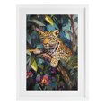 thumbnail image 1 of Stupell Industries Bohemian One The Wild Side Leopard White Framed Print Under Glass, 17 x 23, by Petals Prints Design, 1 of 8